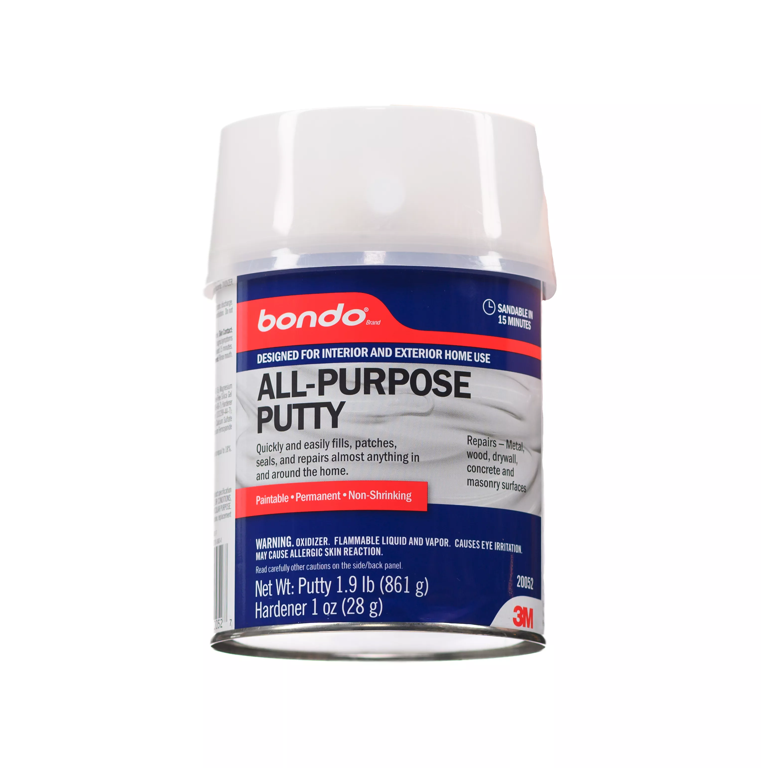 Bondo® All-Purpose Putty, 20052, 1 Quart, 3 per case