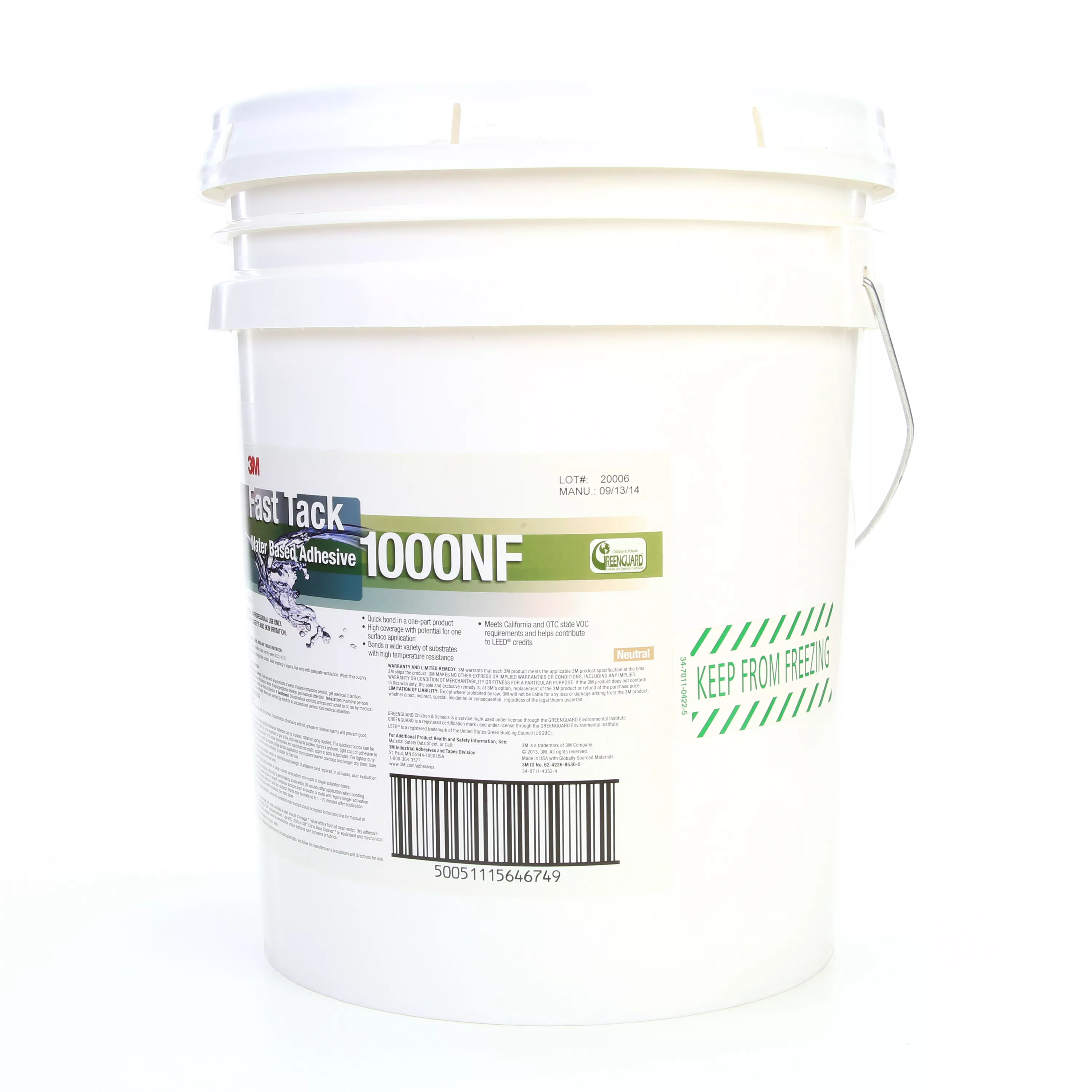 Product Number 1000NF | 3M™ Fast Tack Water Based Adhesive 1000NF