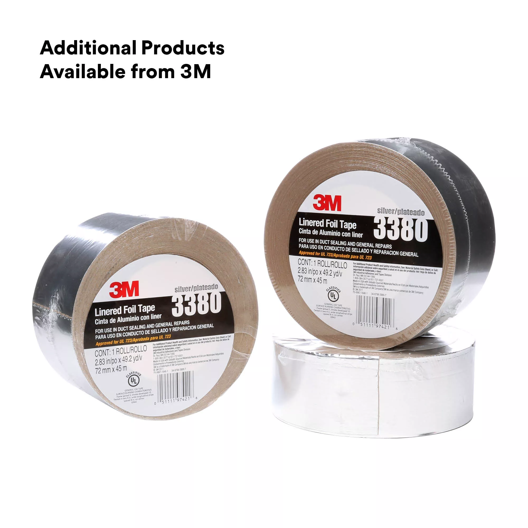 SKU 7010375681 | 3M™ Aluminum Foil Tape 3380