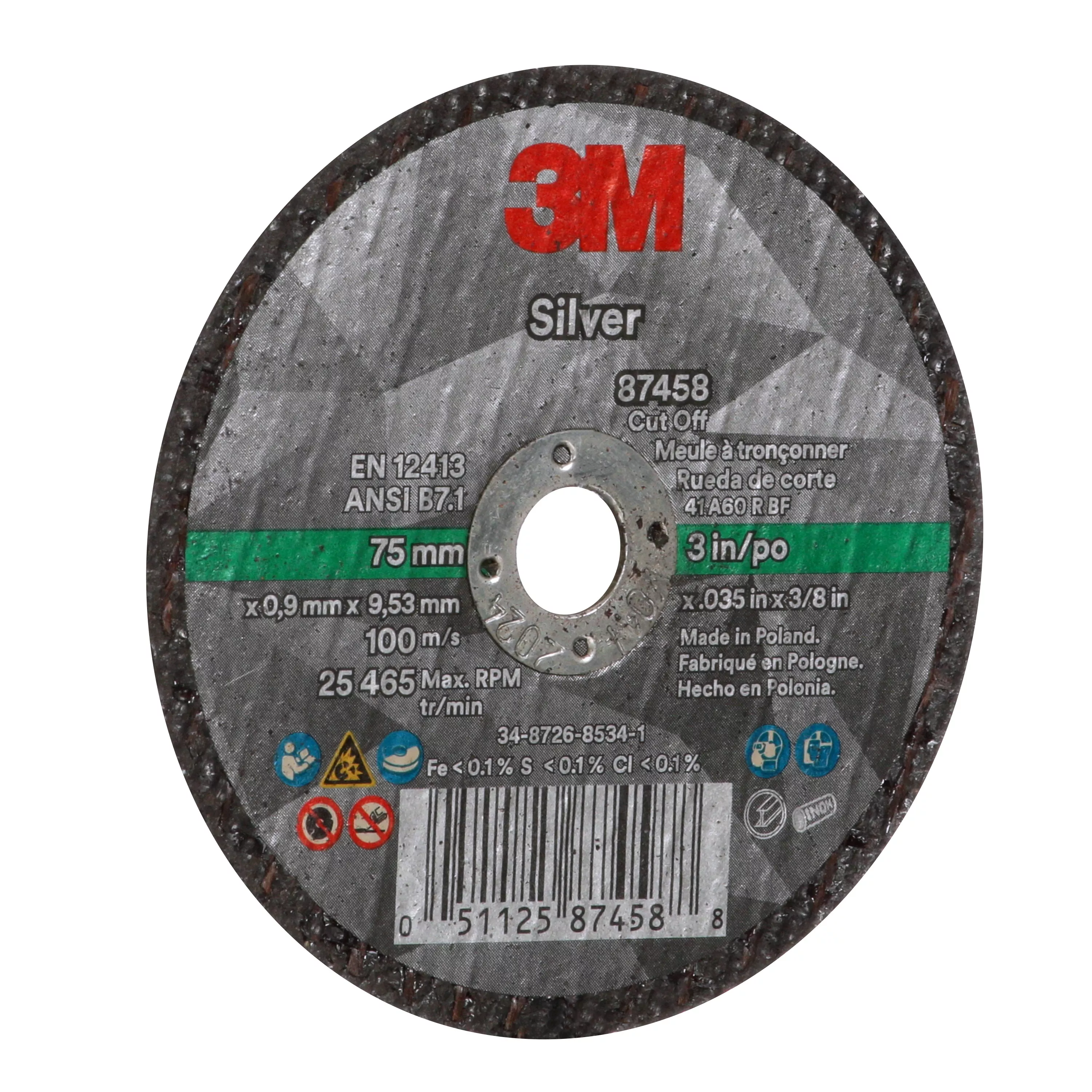 SKU 7100139208 | 3M™ Silver Cut-Off Wheel