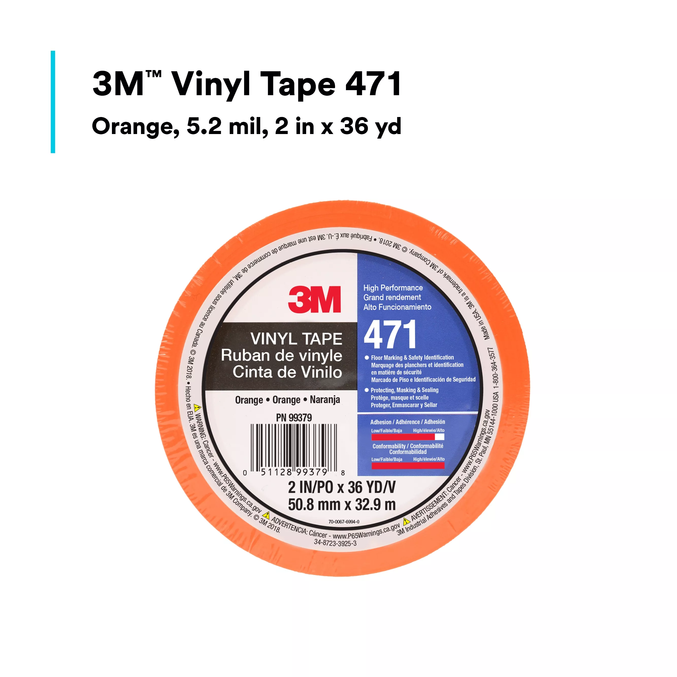 UPC 00051128993798 | 3M™ Vinyl Tape 471