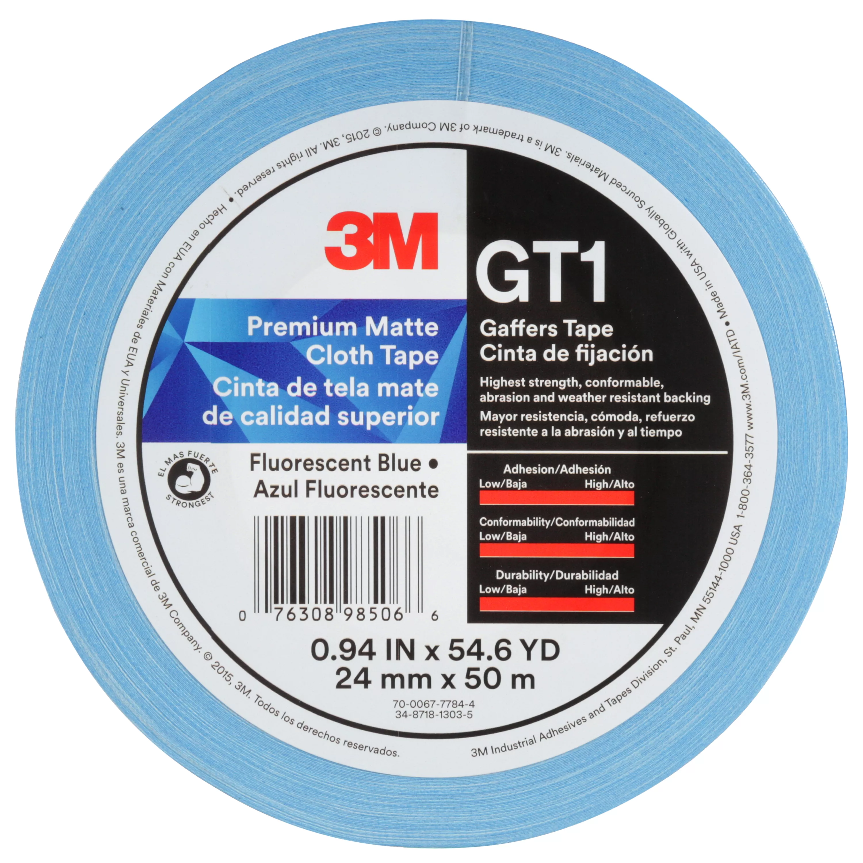 Product Number GT1 | 3M™ Premium Matte Cloth (Gaffers) Tape GT1