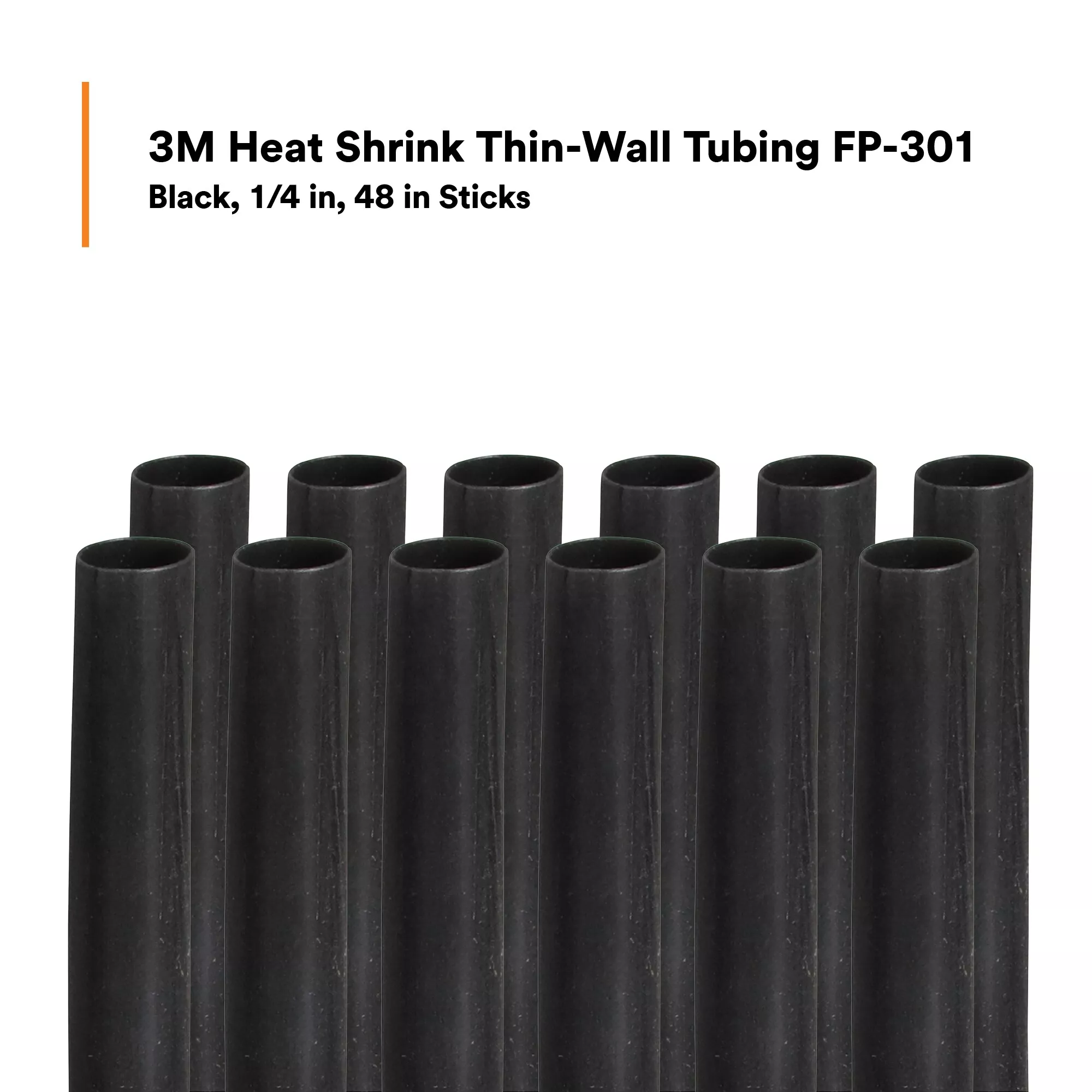 SKU 7100007366 | 3M™ Heat Shrink Thin-Wall Tubing FP-301-1/4-48