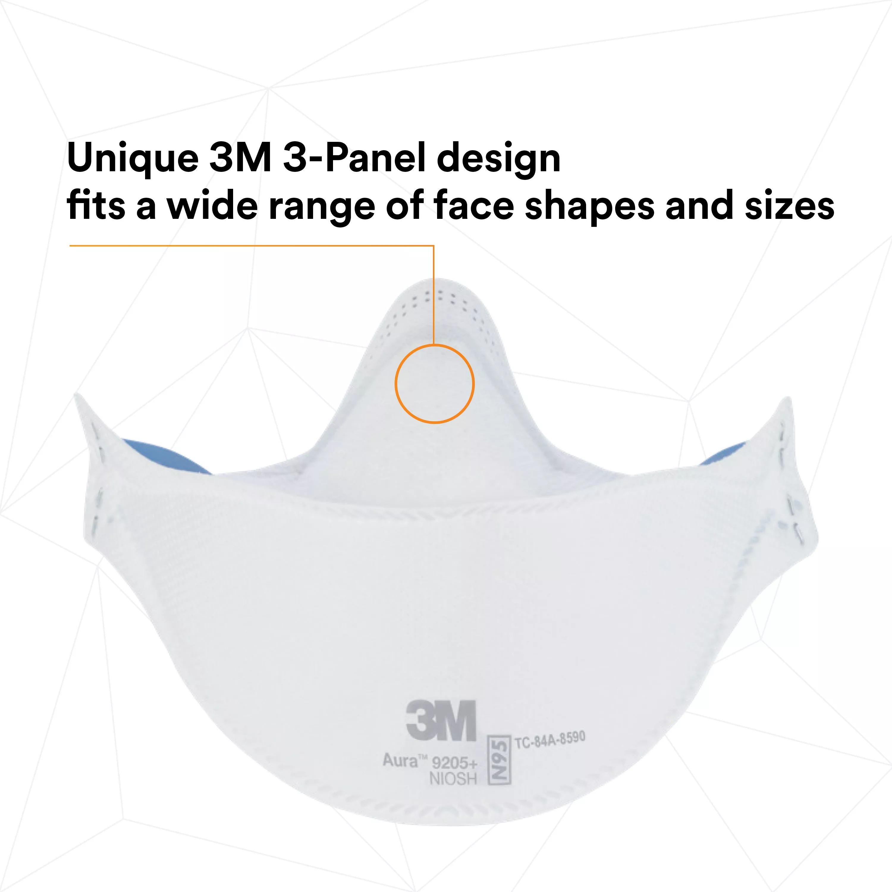 Product Number 9205+ | 3M™ Aura™ Particulate Respirator 9205+