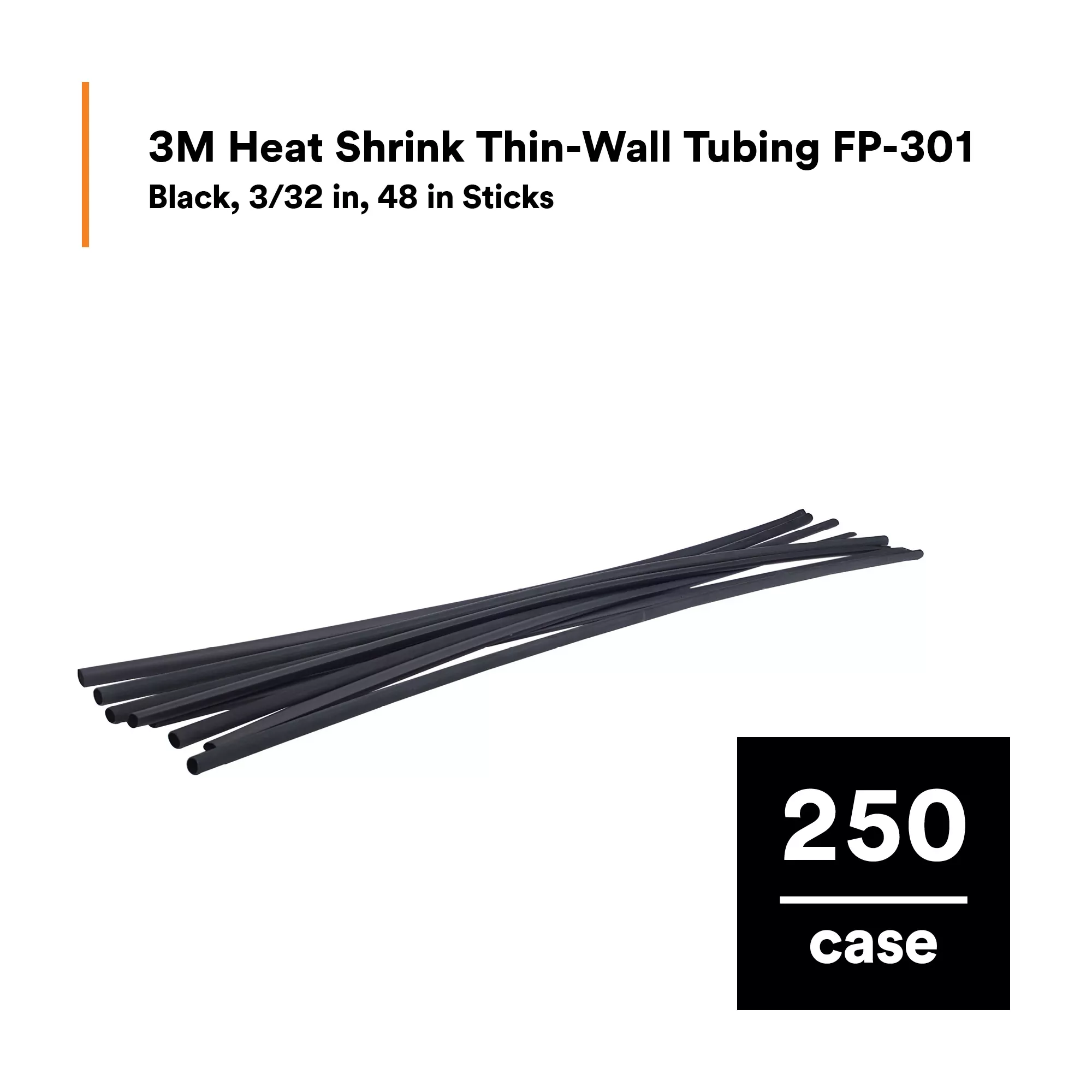 SKU 7100032539 | 3M™ Heat Shrink Thin-Wall Tubing FP-301-3/32-48