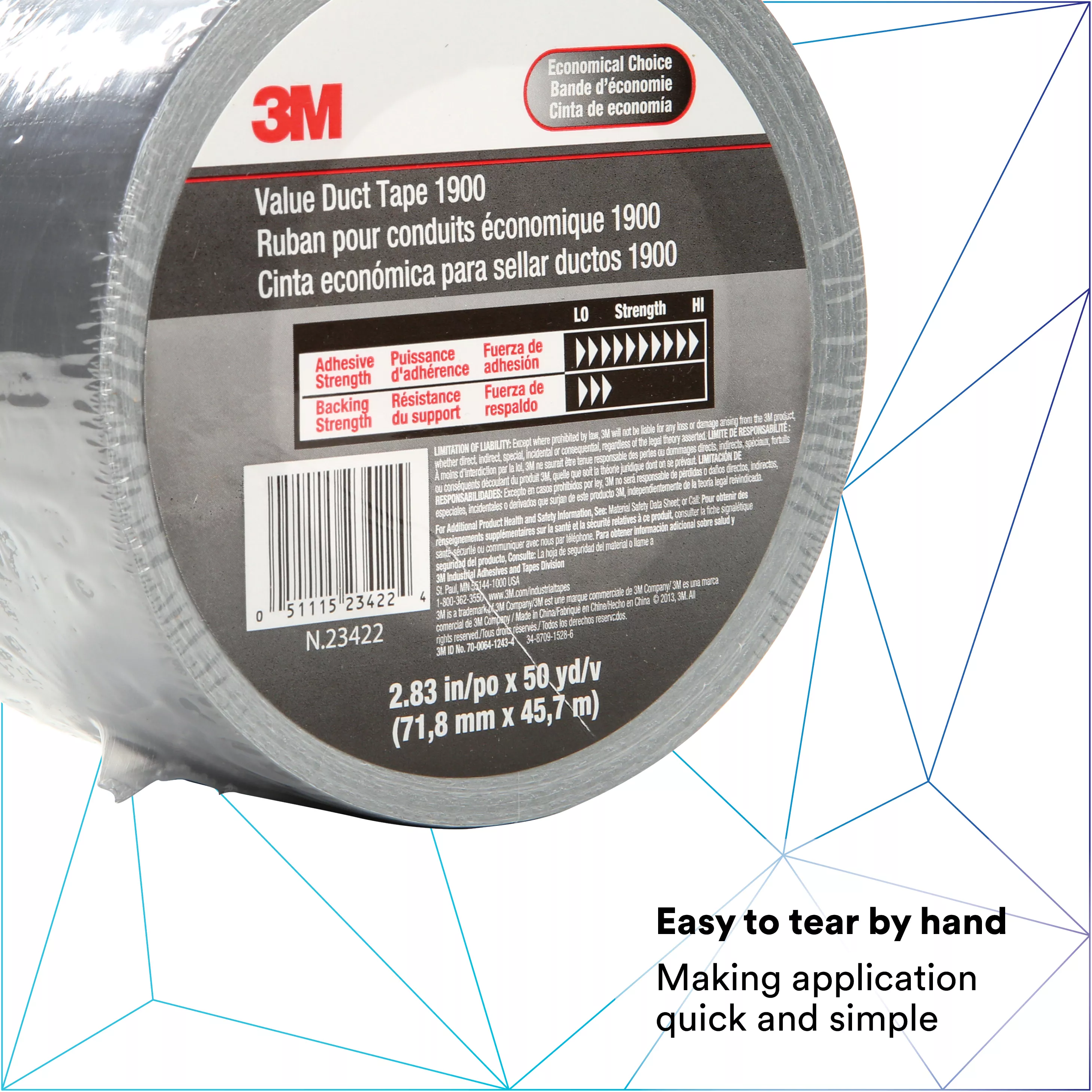 SKU 7000124256 | 3M™ Value Duct Tape 1900