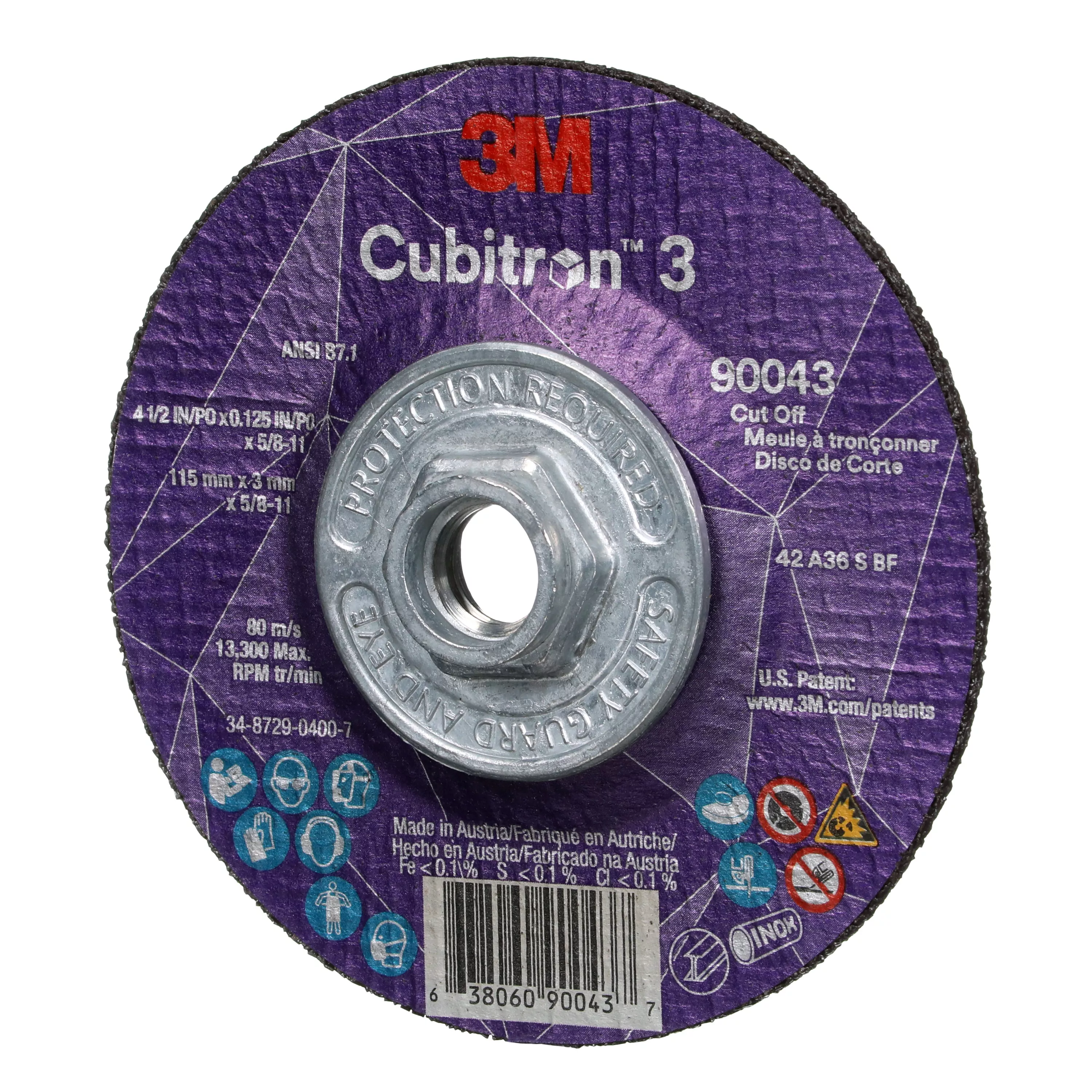 Product Number 90043 | 3M™ Cubitron™ 3 Cut-Off Wheel