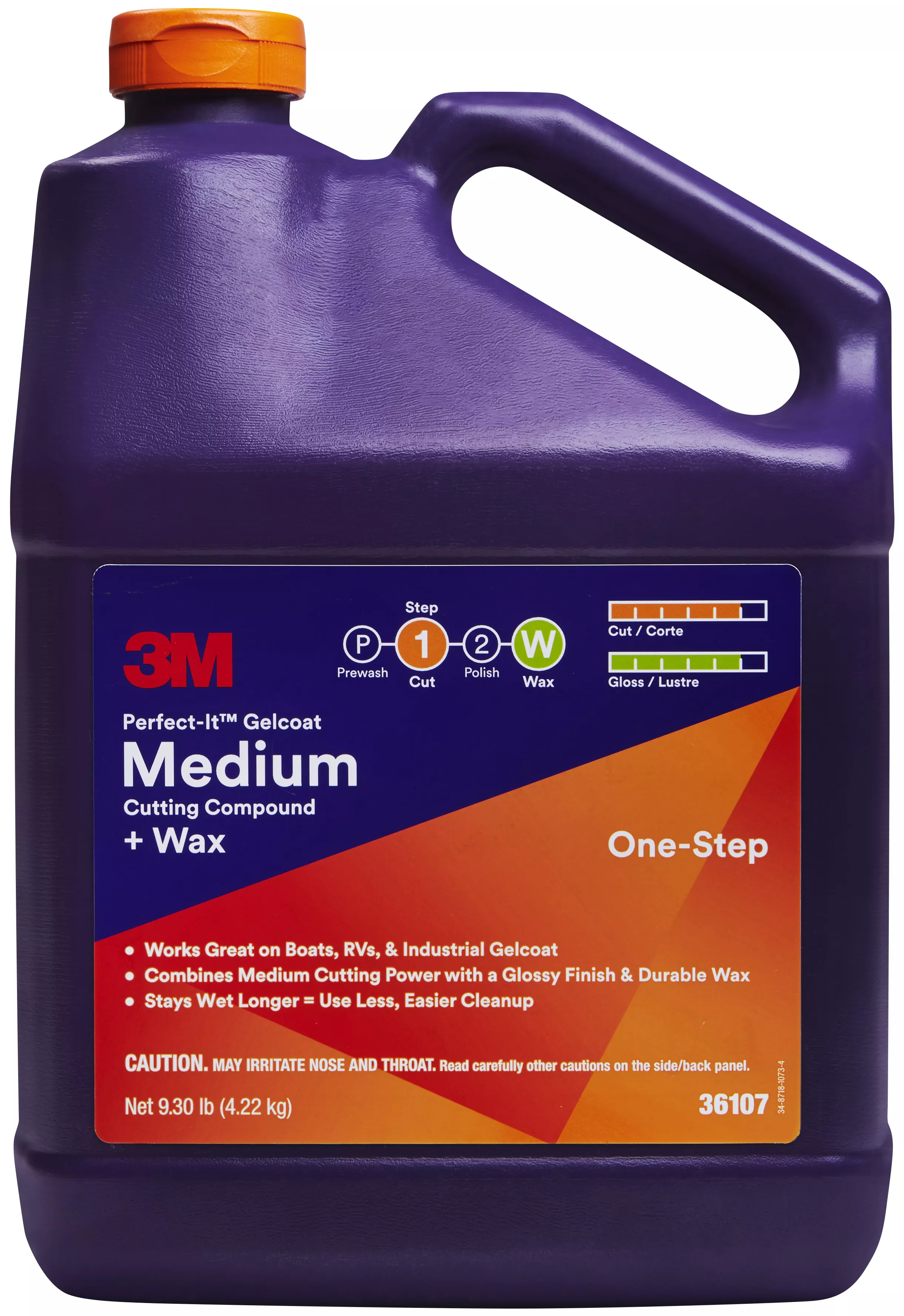 SKU 7100210893 | 3M™ Perfect-It™ Gelcoat Medium Cutting Compound + Wax