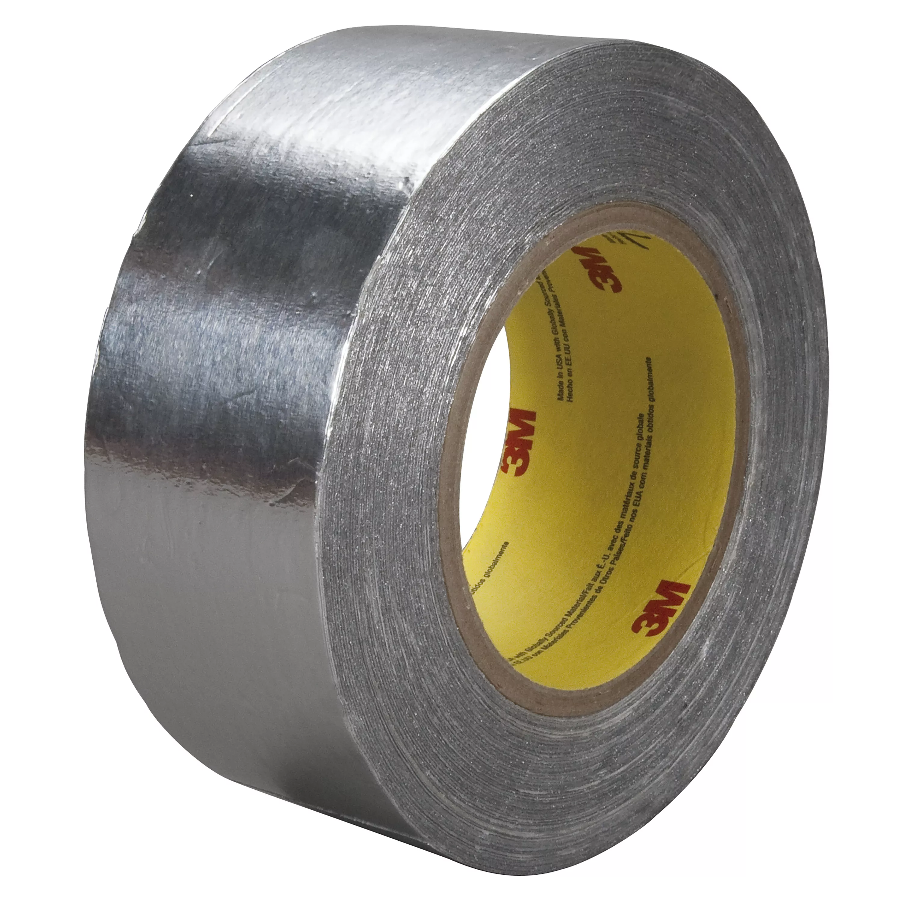 3M™ Aluminum Foil Reinforced Tape 1470, Silver, 50 mm x 400 m, 5.5 mil, 3 Roll/Case