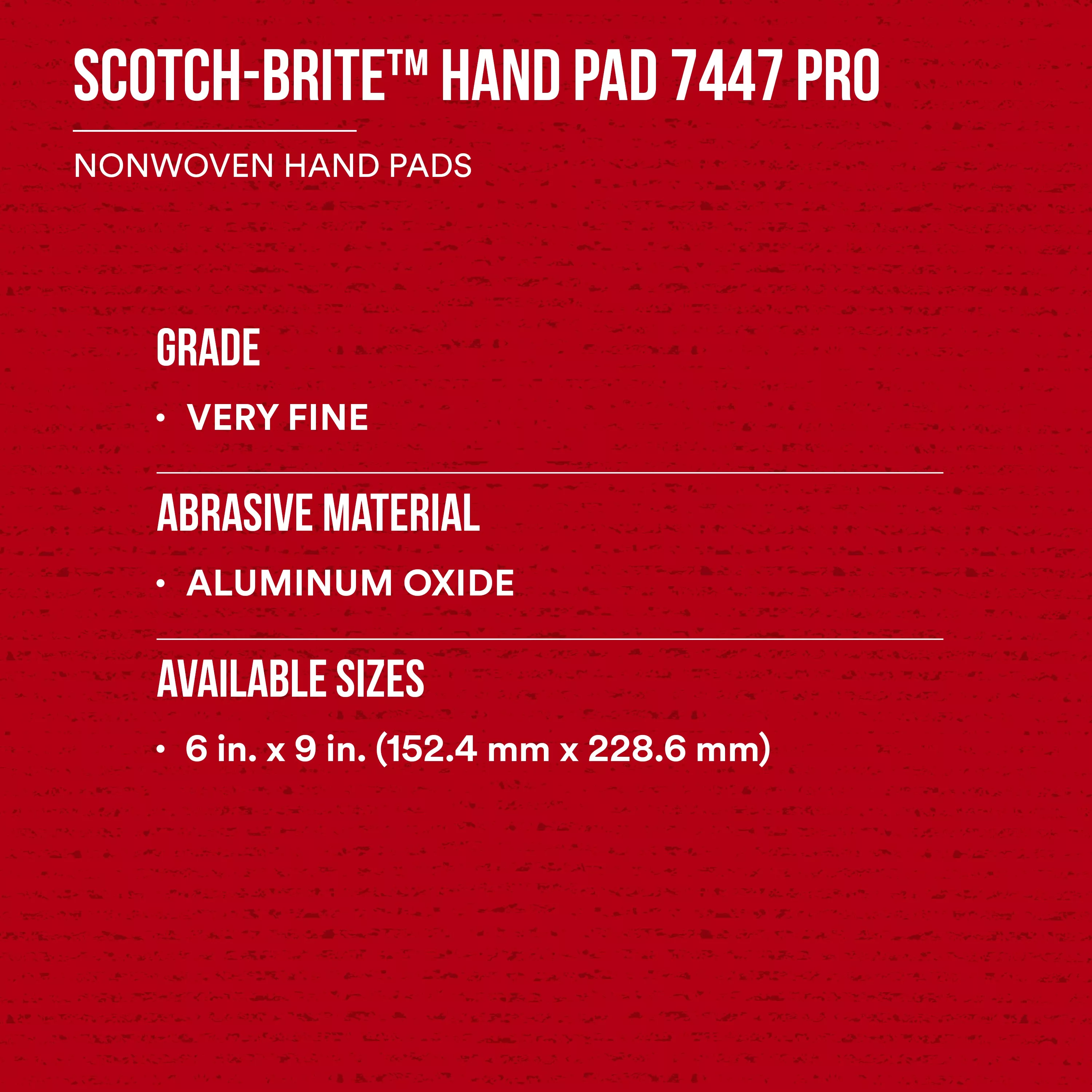 SKU 7100023339 | Scotch-Brite™ Hand Pad 7447 Pro