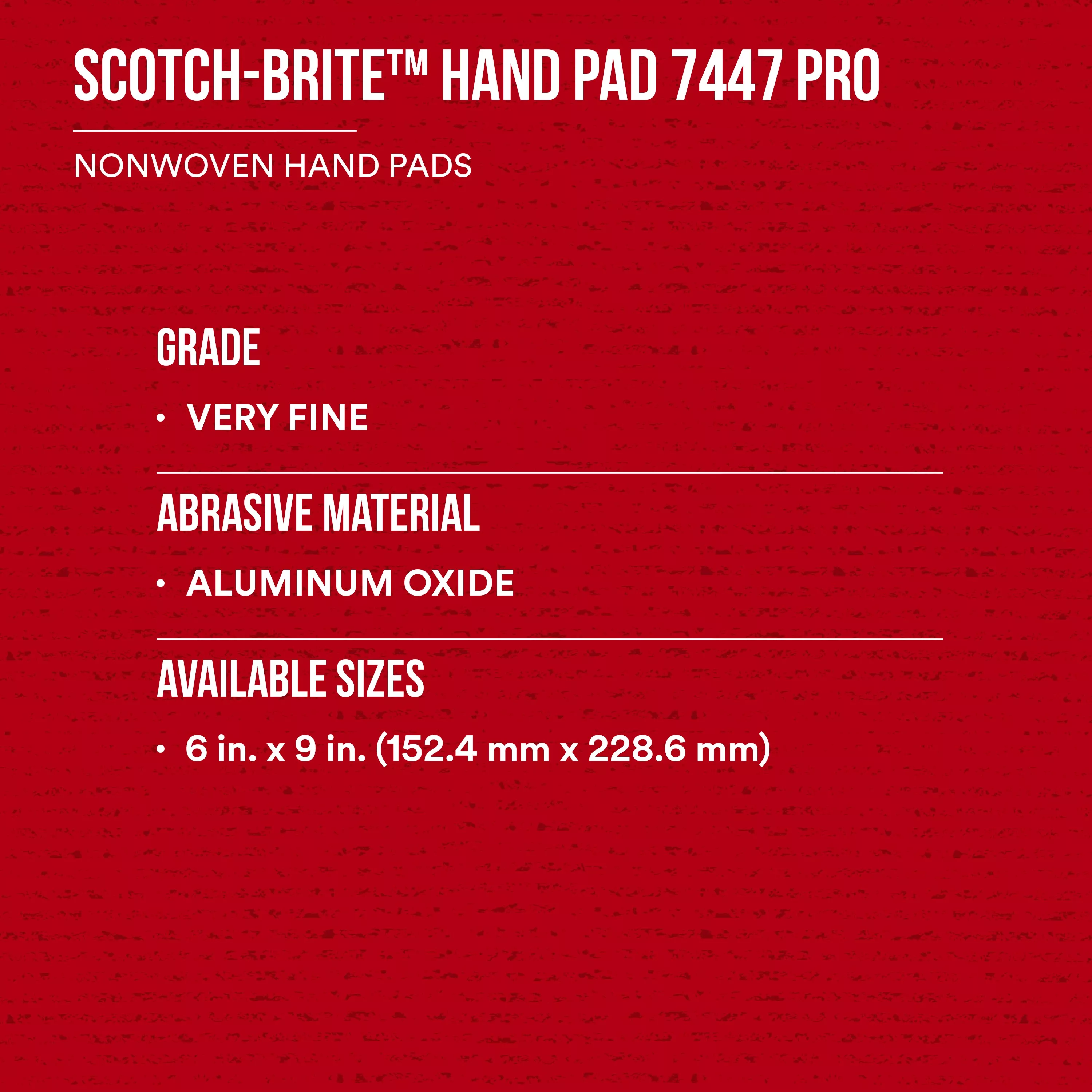 SKU 7100112579 | Scotch-Brite™ Hand Pad 7447B Pro