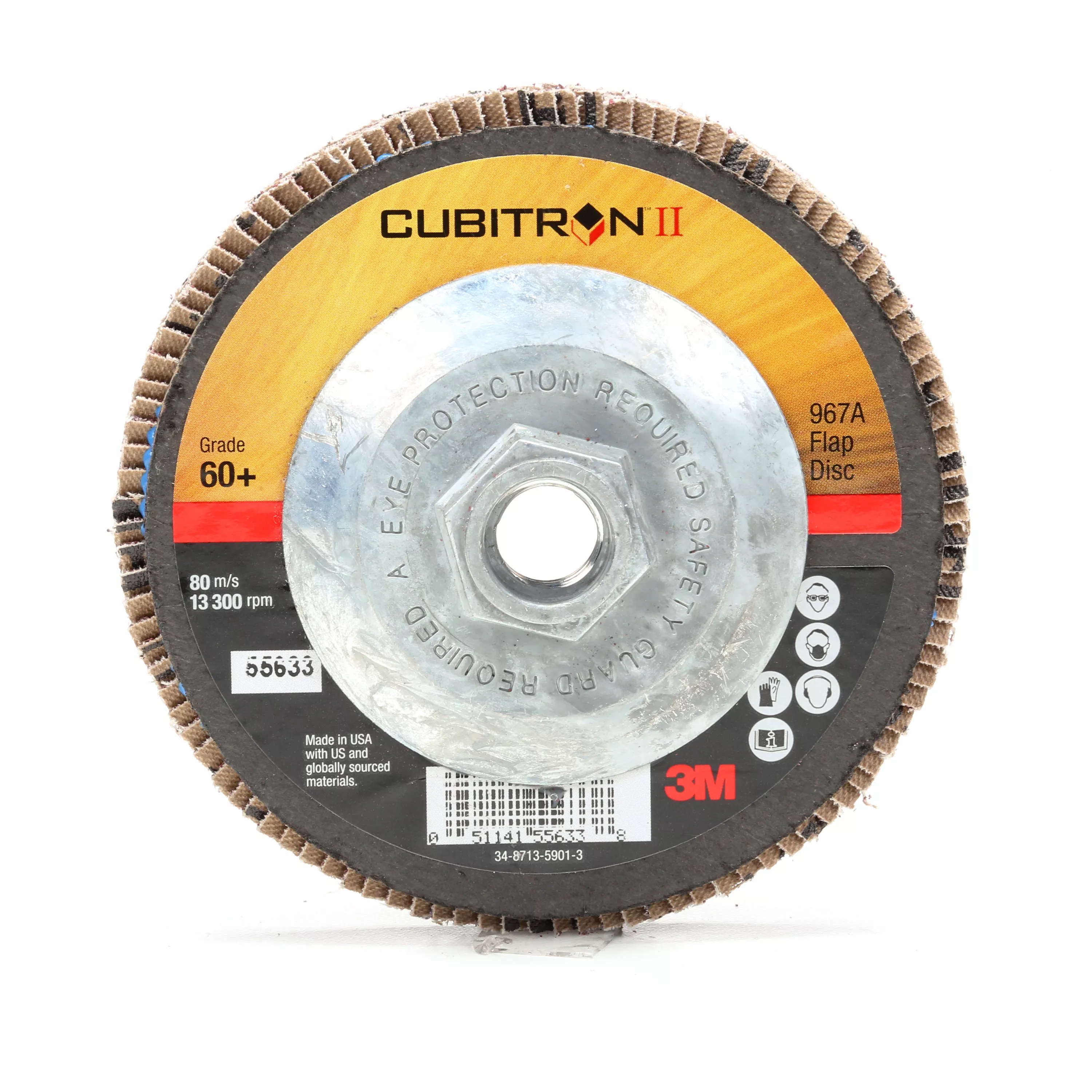 SKU 7010327061 | 3M™ Cubitron™ II Flap Disc 967A