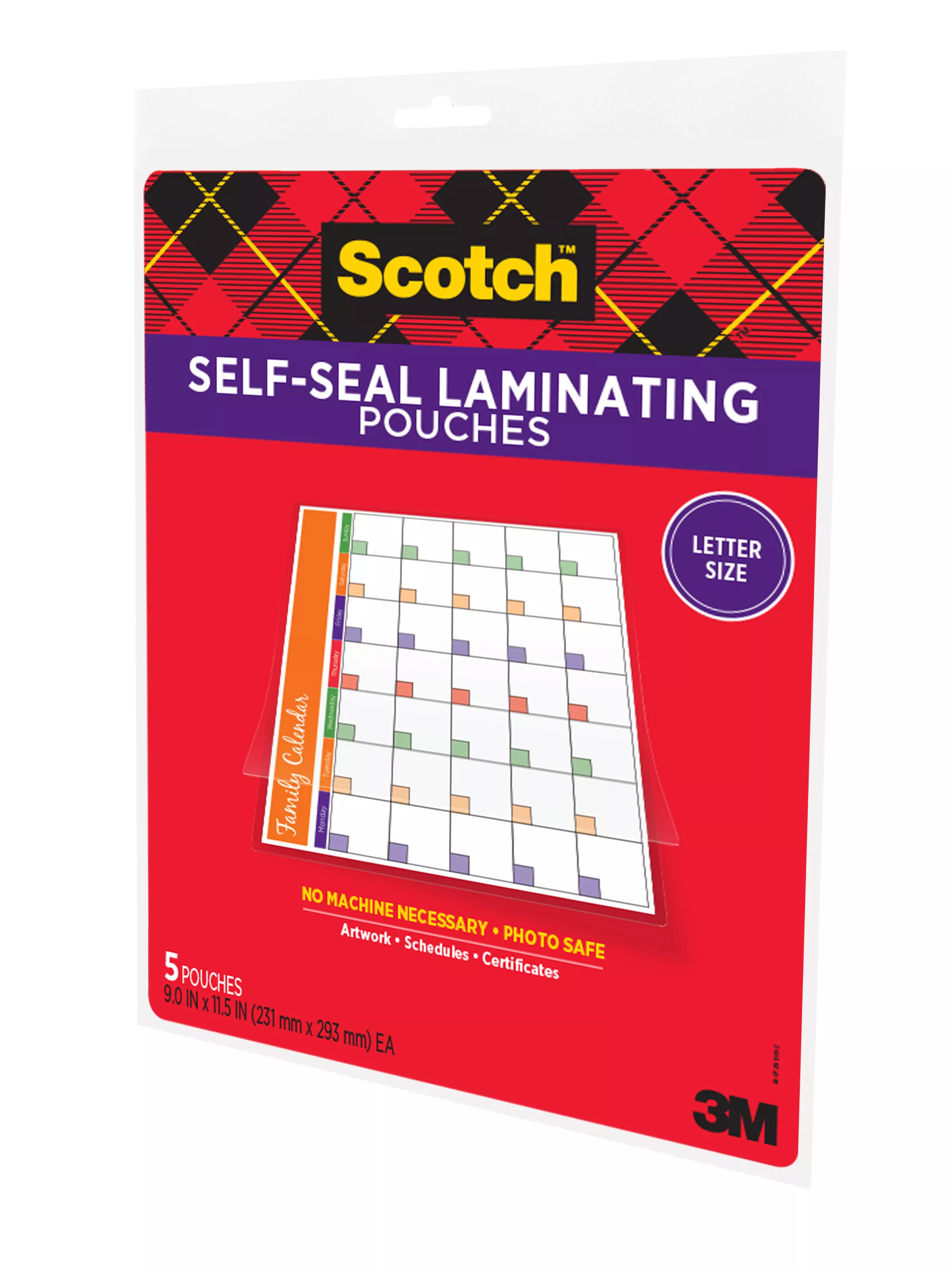 SKU 7010311317 | Scotch™ Self-Sealing Laminating Pouches LS854-5G