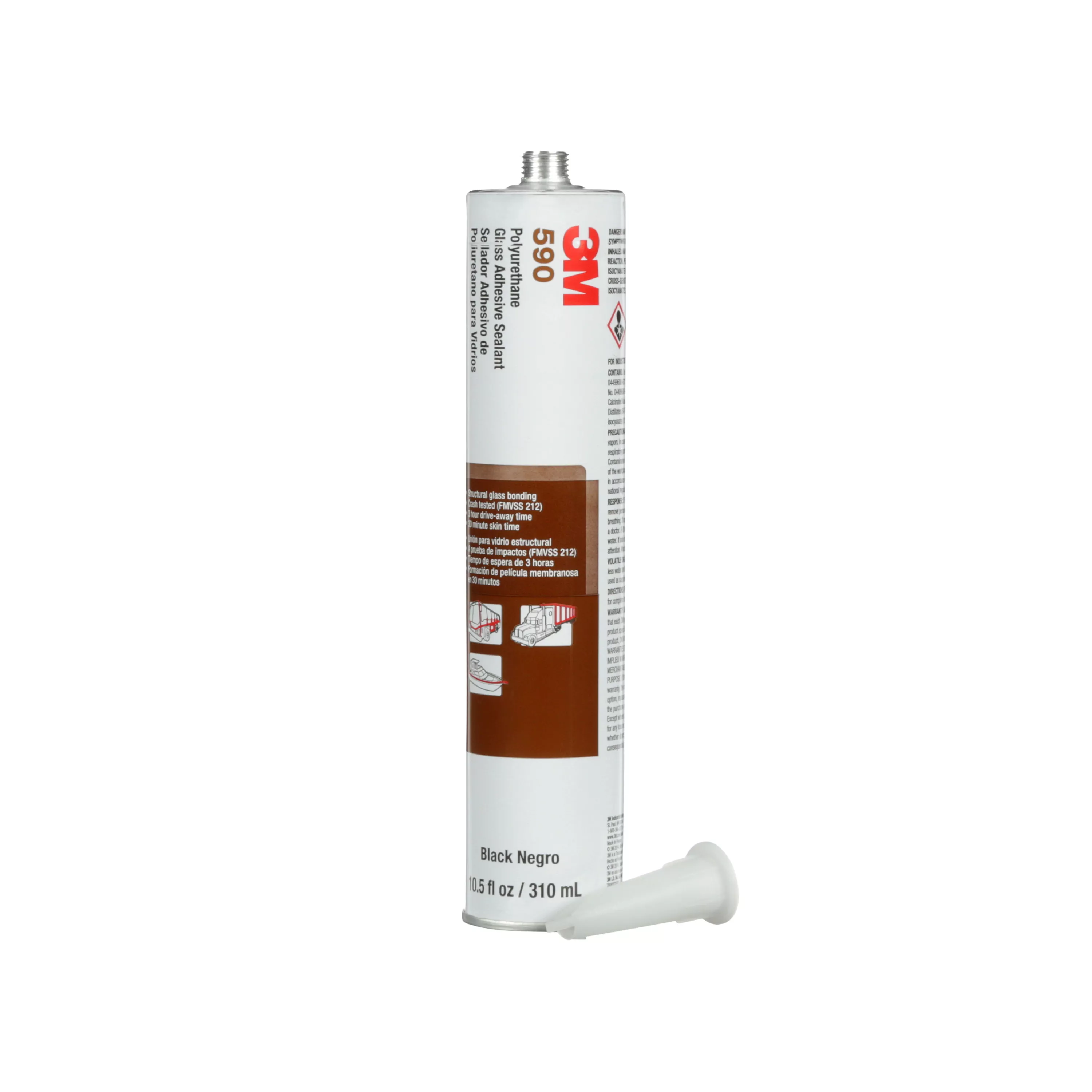 SKU 7100060280 | 3M™ Polyurethane Glass Adhesive Sealant 590