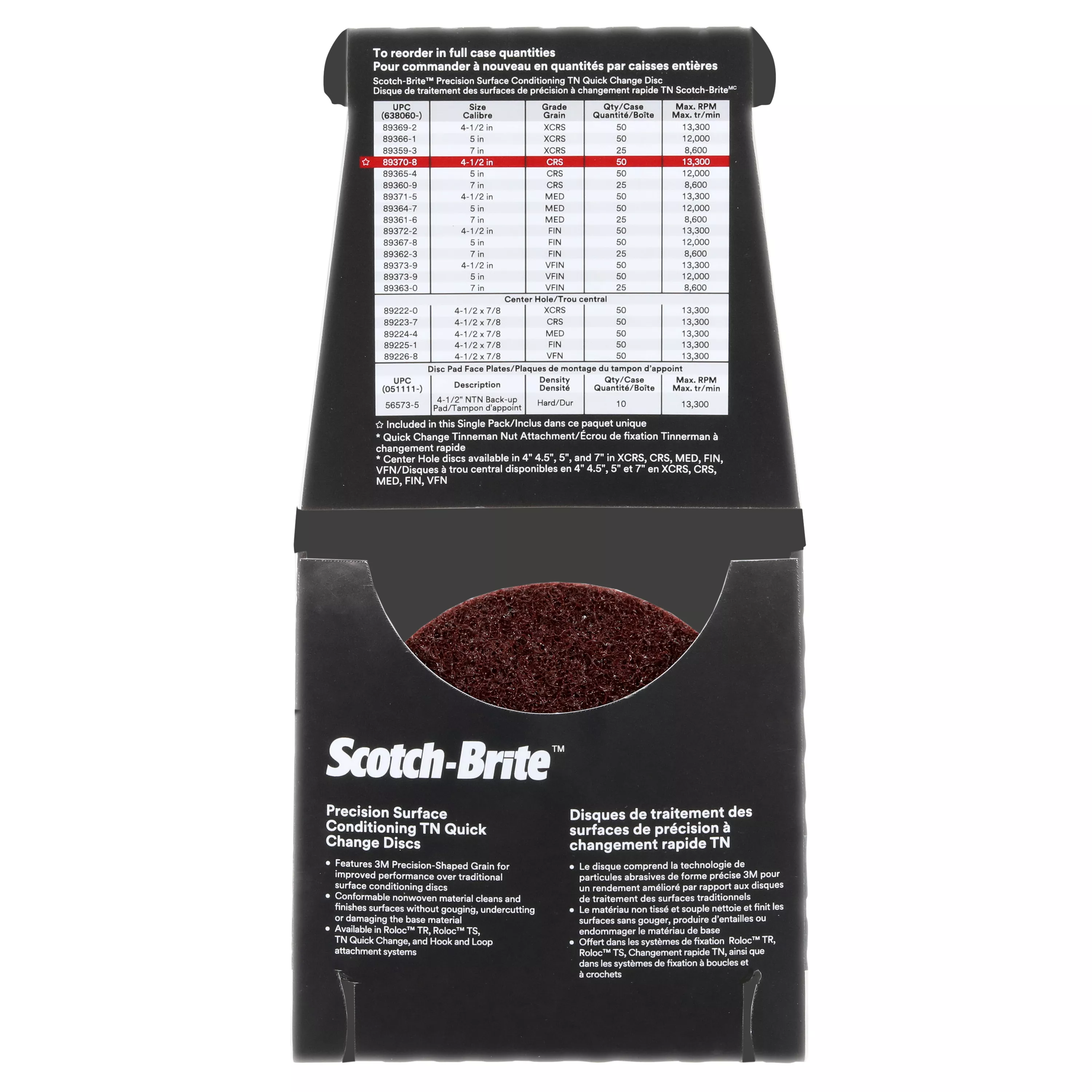 SKU 7100274539 | Scotch-Brite™ Precision Surface Conditioning TN Quick Change Disc