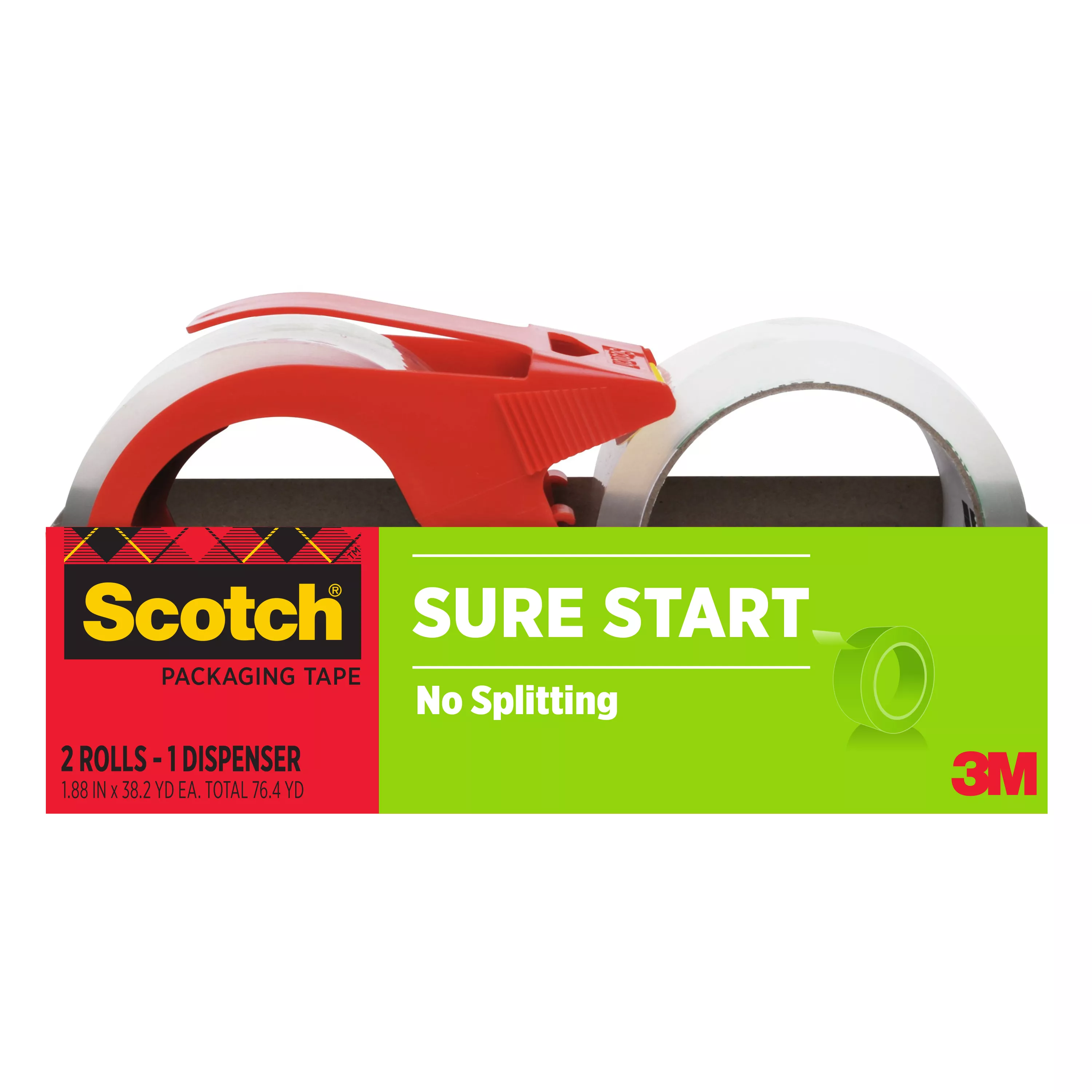 SKU 7100253394 | Scotch® Tough Grip Moving Packaging Tape 3500S-21RD-3GC