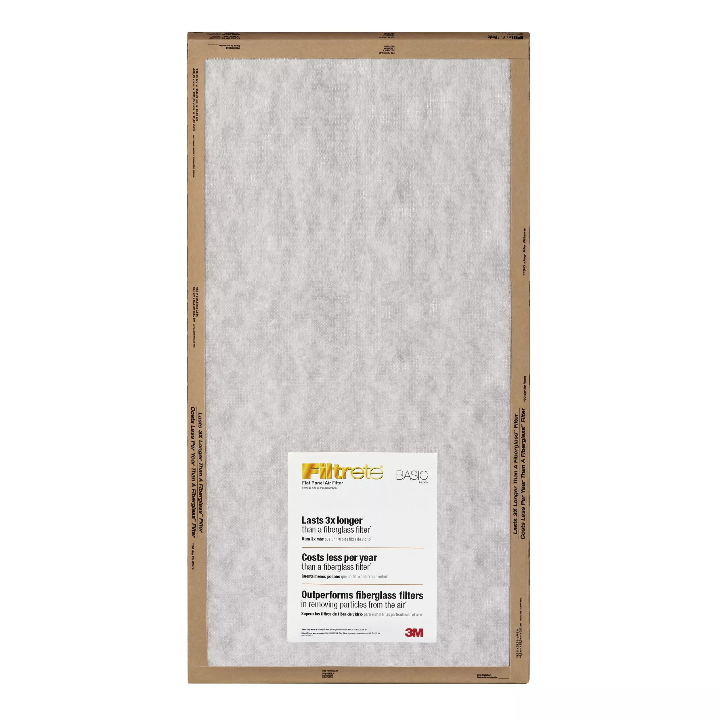 Filtrete™ Flat Panel Air FIlter FPL23-2PK-24, 14 in x 24 in x 1 in (35.5 cm x 60.9 cm x 2.5 cm)