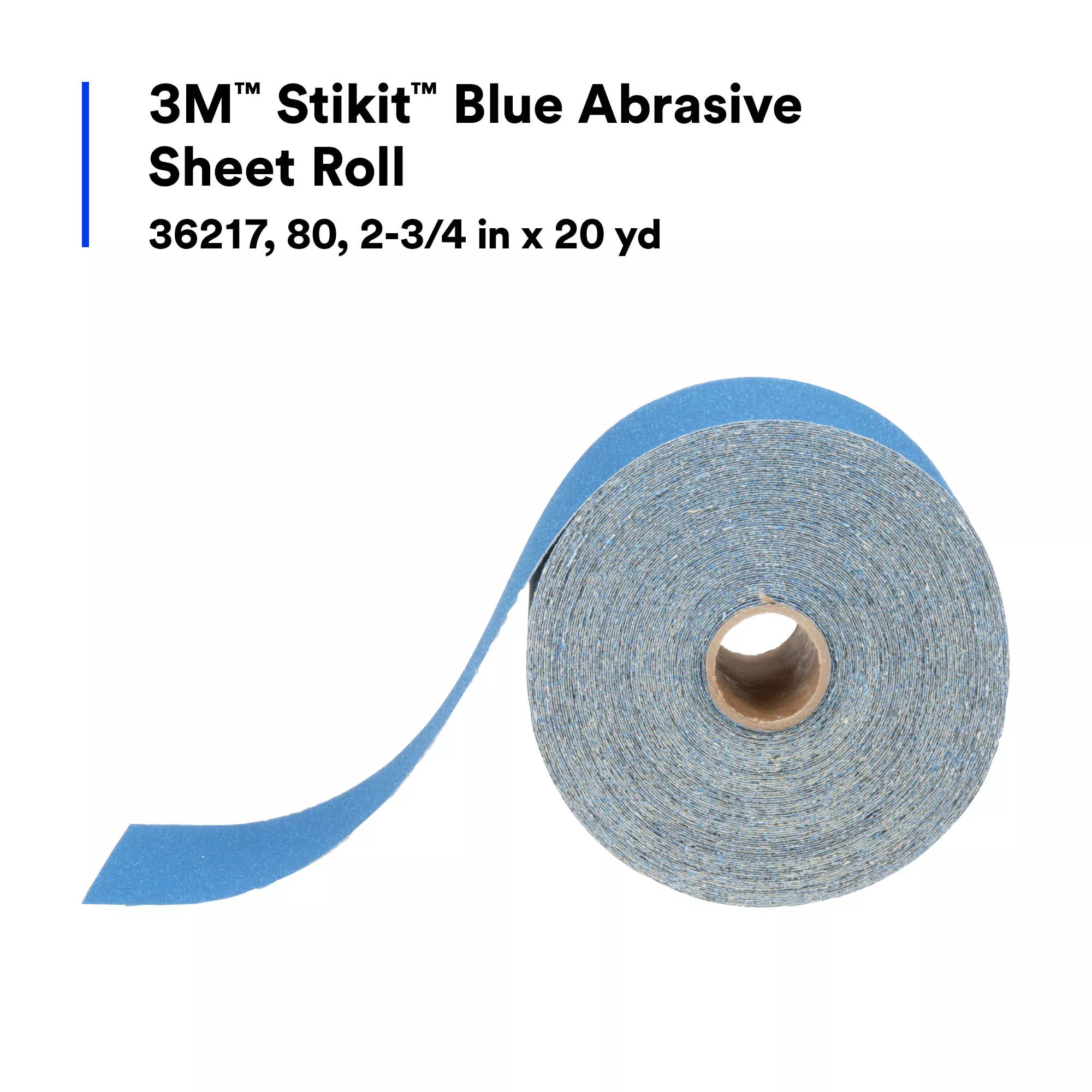 SKU 7100098207 | 3M™ Stikit™ Blue Abrasive Sheet Roll 321U