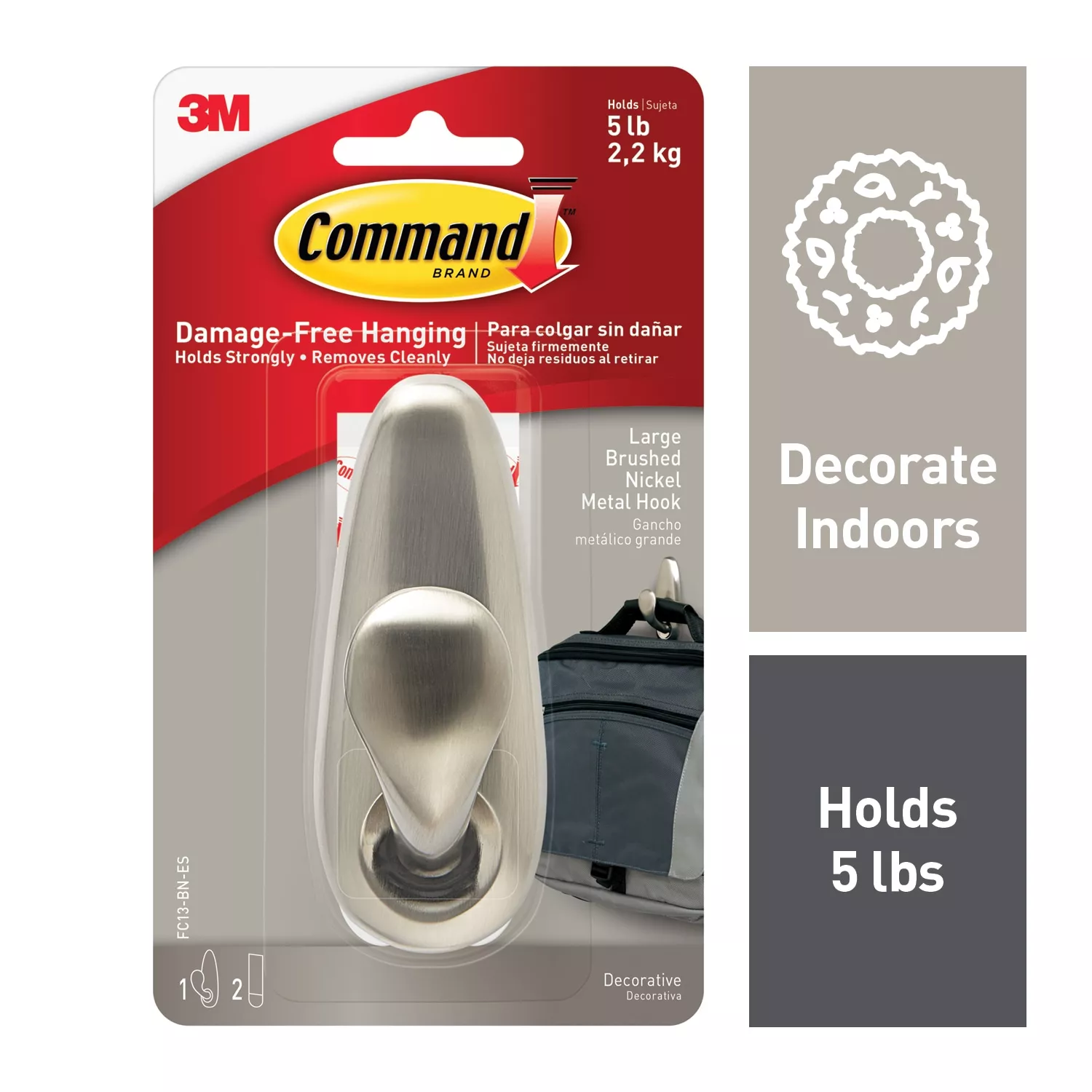 Command™ Forever Classic Hook FC13-BN-ES, Large