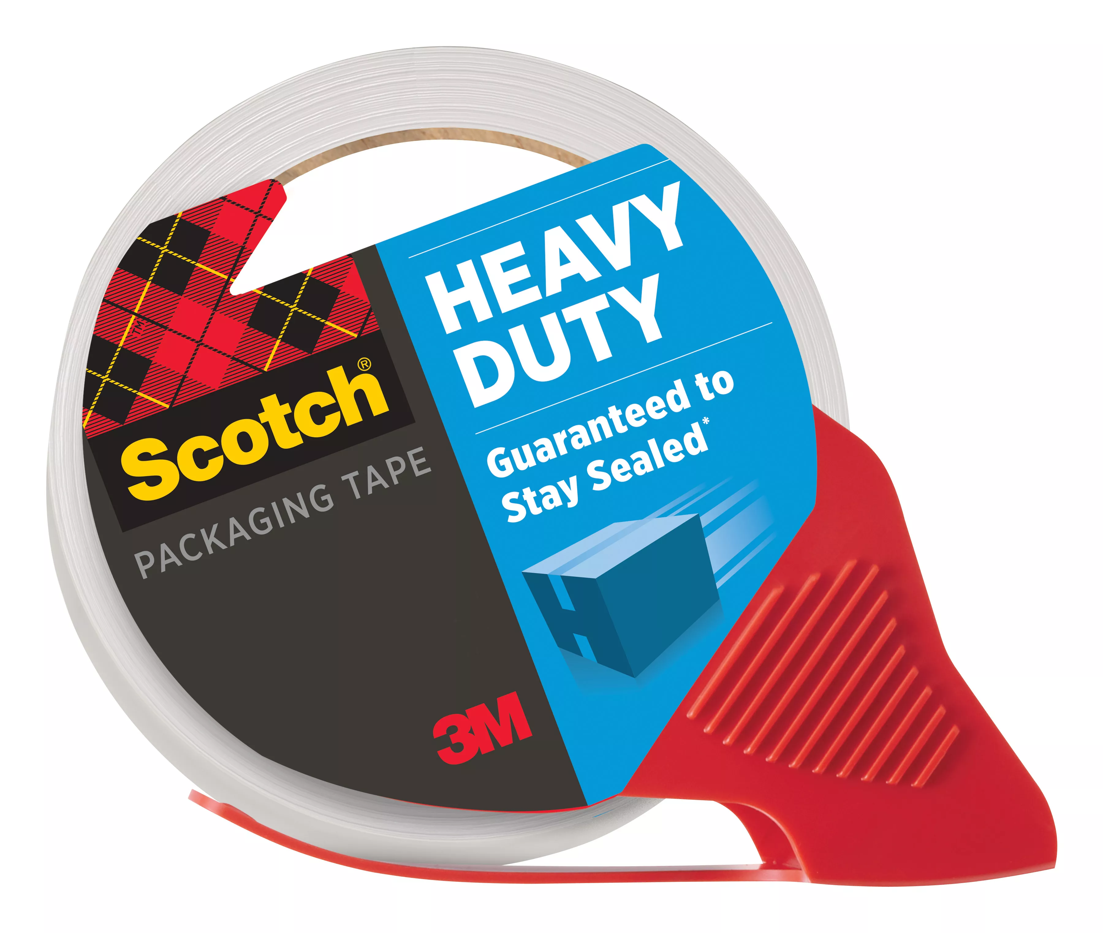 Scotch® Heavy Duty Shipping Packaging Tape 3850-RD-12WC, 1.88 in x 54.6 yd (48 mm x 50 m), Refillable Dispenser