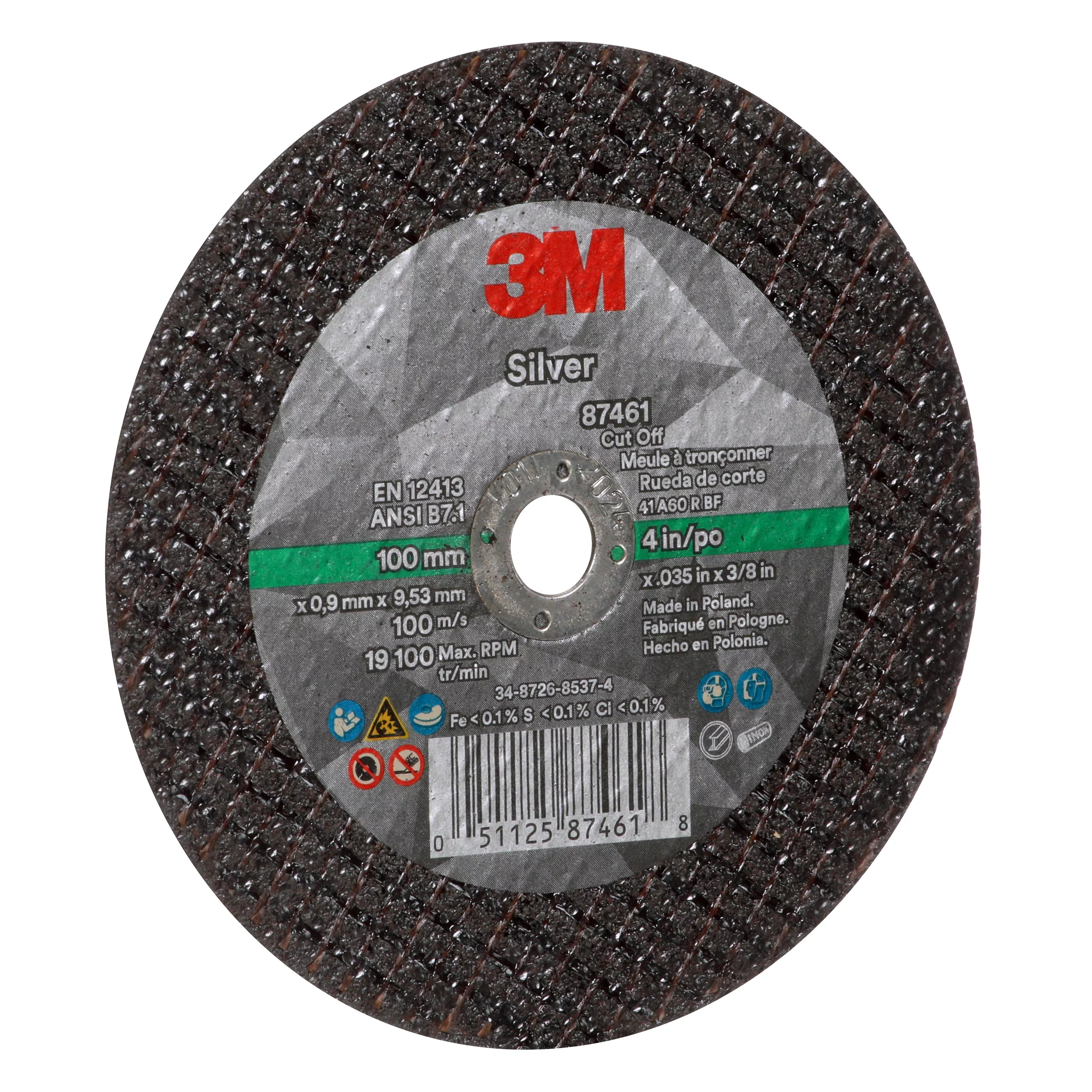 SKU 7100139214 | 3M™ Silver Cut-Off Wheel