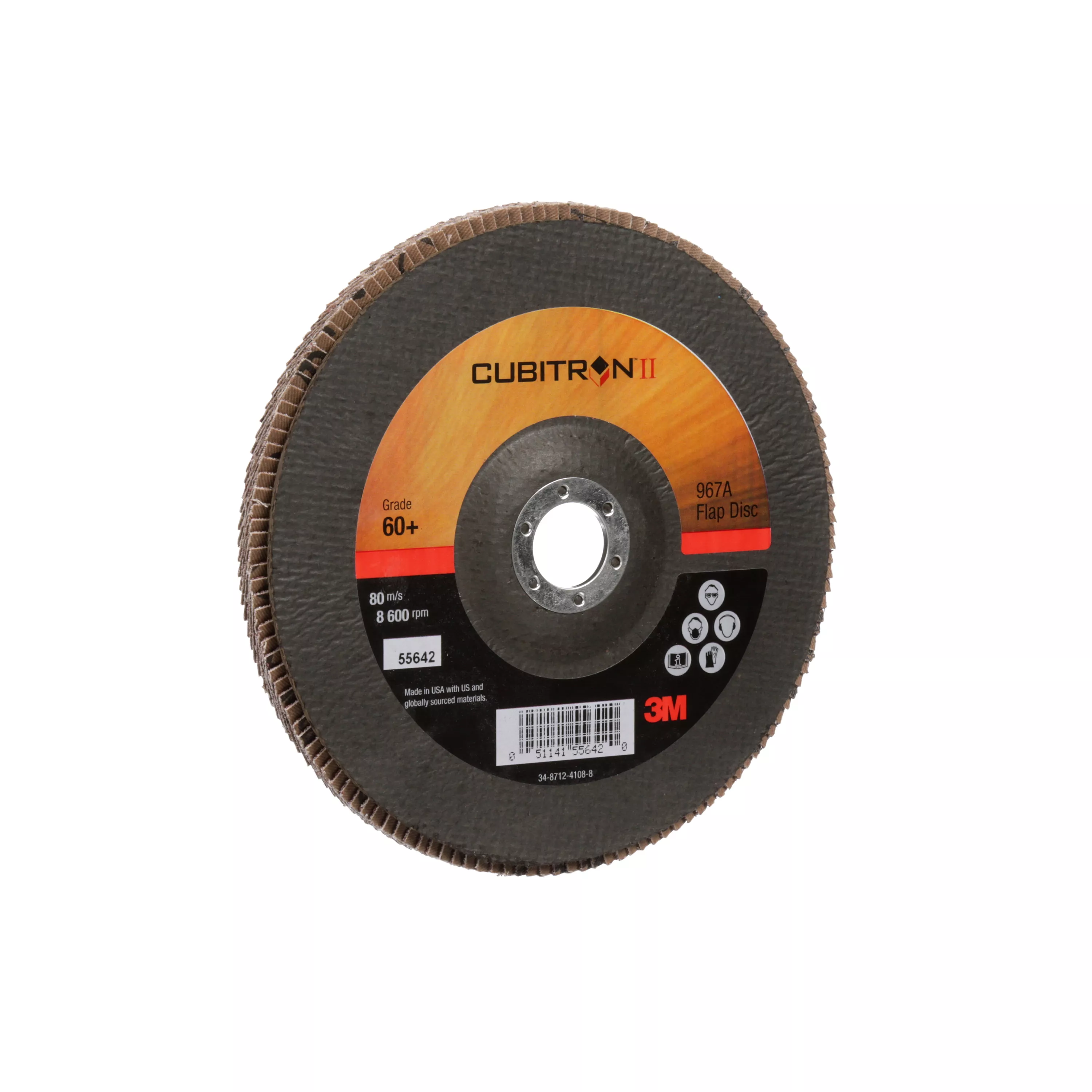 SKU 7010363305 | 3M™ Cubitron™ II Flap Disc 967A