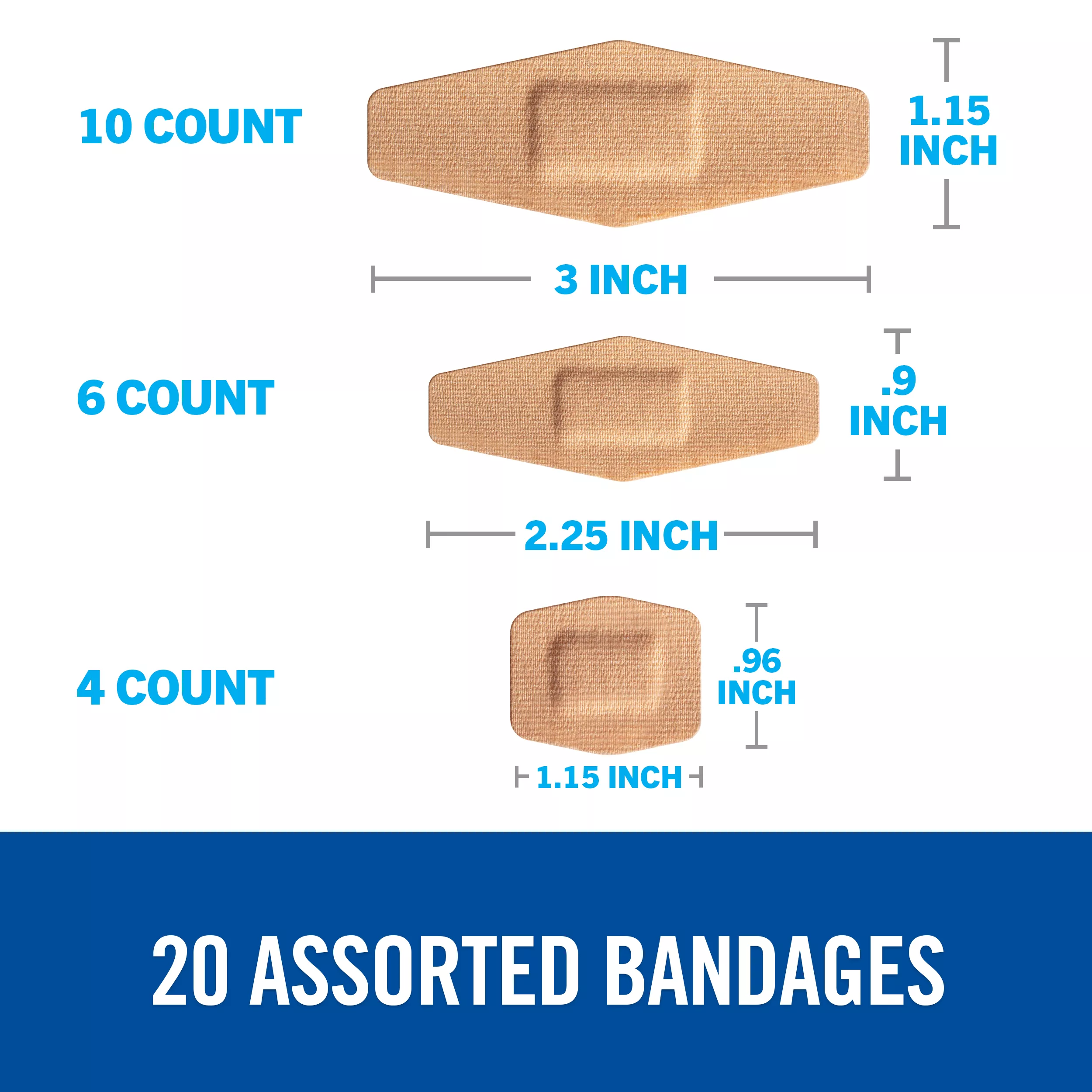 Product Number DSA-20 | Nexcare™ DUO Bandages DSA-20