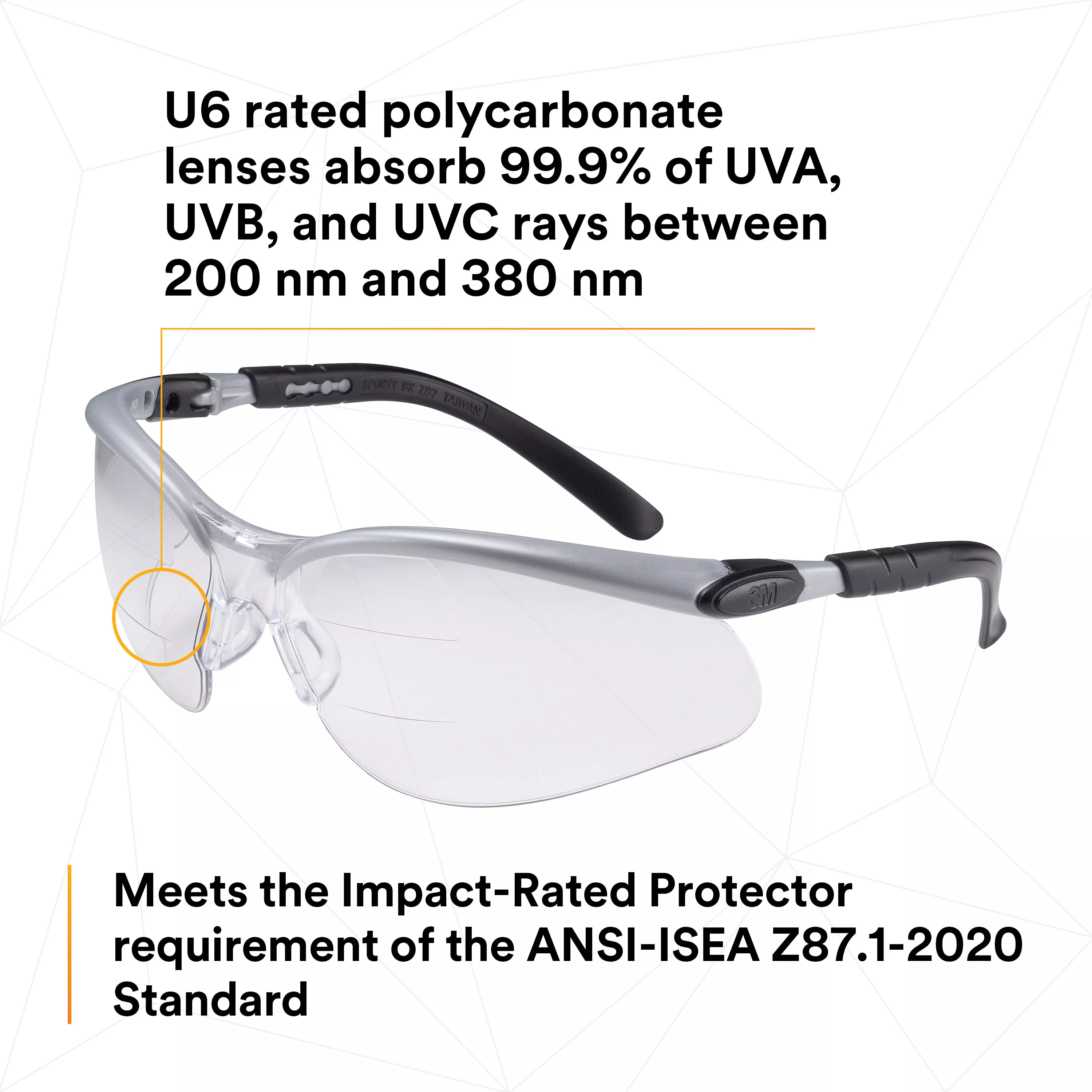 SKU 7000127662 | 3M™ BX™ Dual Reader Protective Eyewear 11458-00000-20