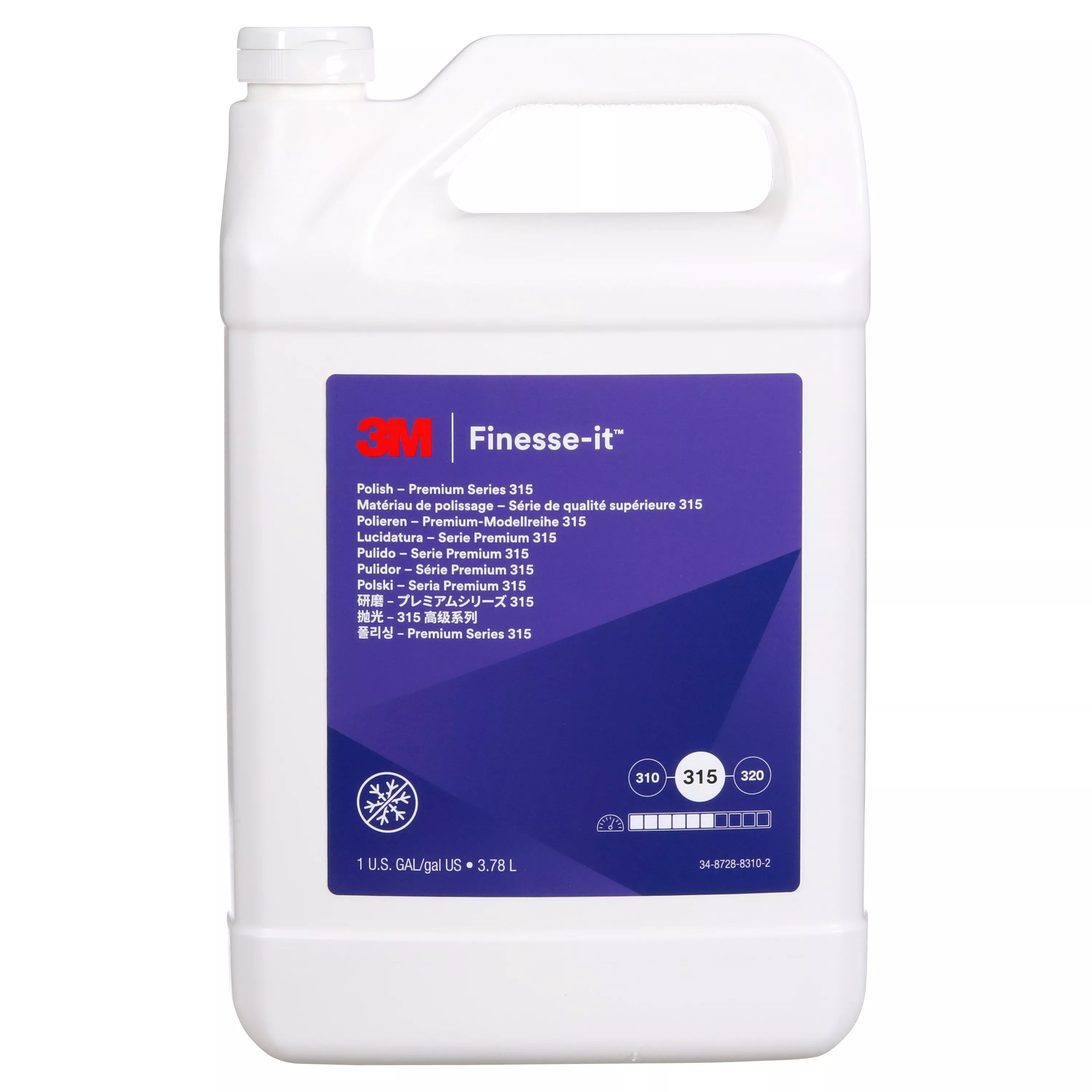 3M™ Finesse-it™ Polish Premium 315, 77197, White, Compound, 3.785 Liter
(1 US Gallon), 4 ea/Case