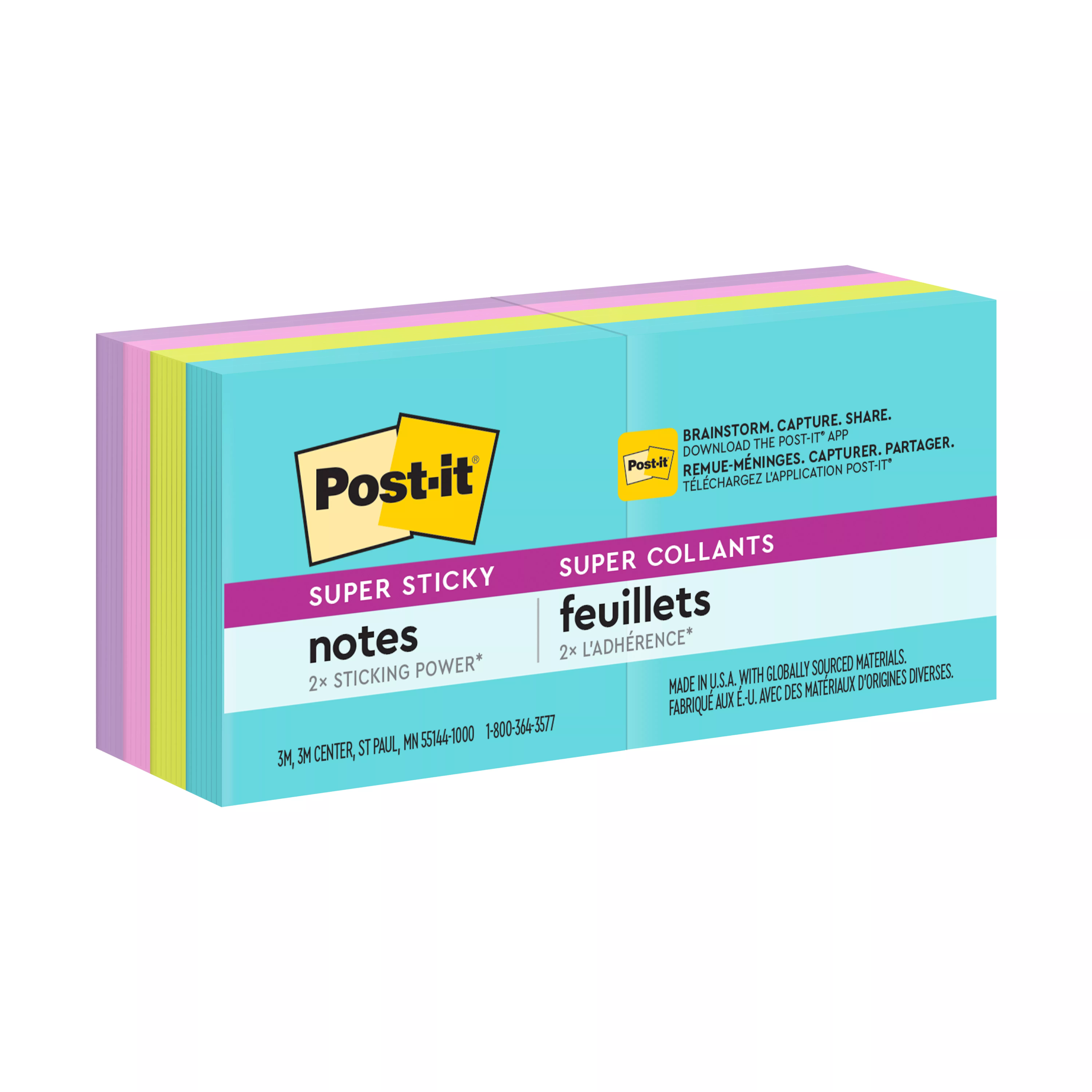 SKU 7100261625 | Post-it® Super Sticky Notes 622-8SSMIA