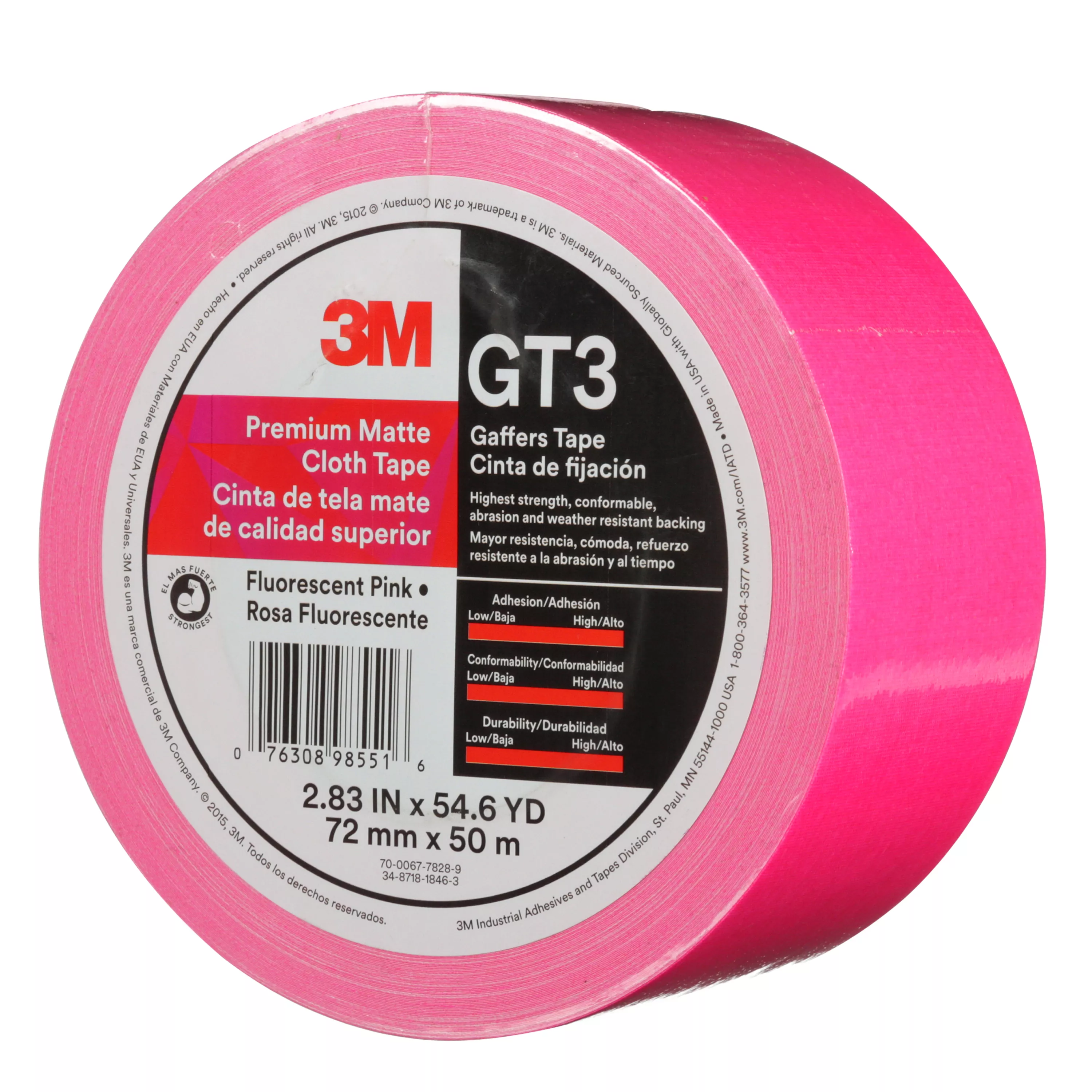 Product Number GT3 | 3M™ Premium Matte Cloth (Gaffers) Tape GT3