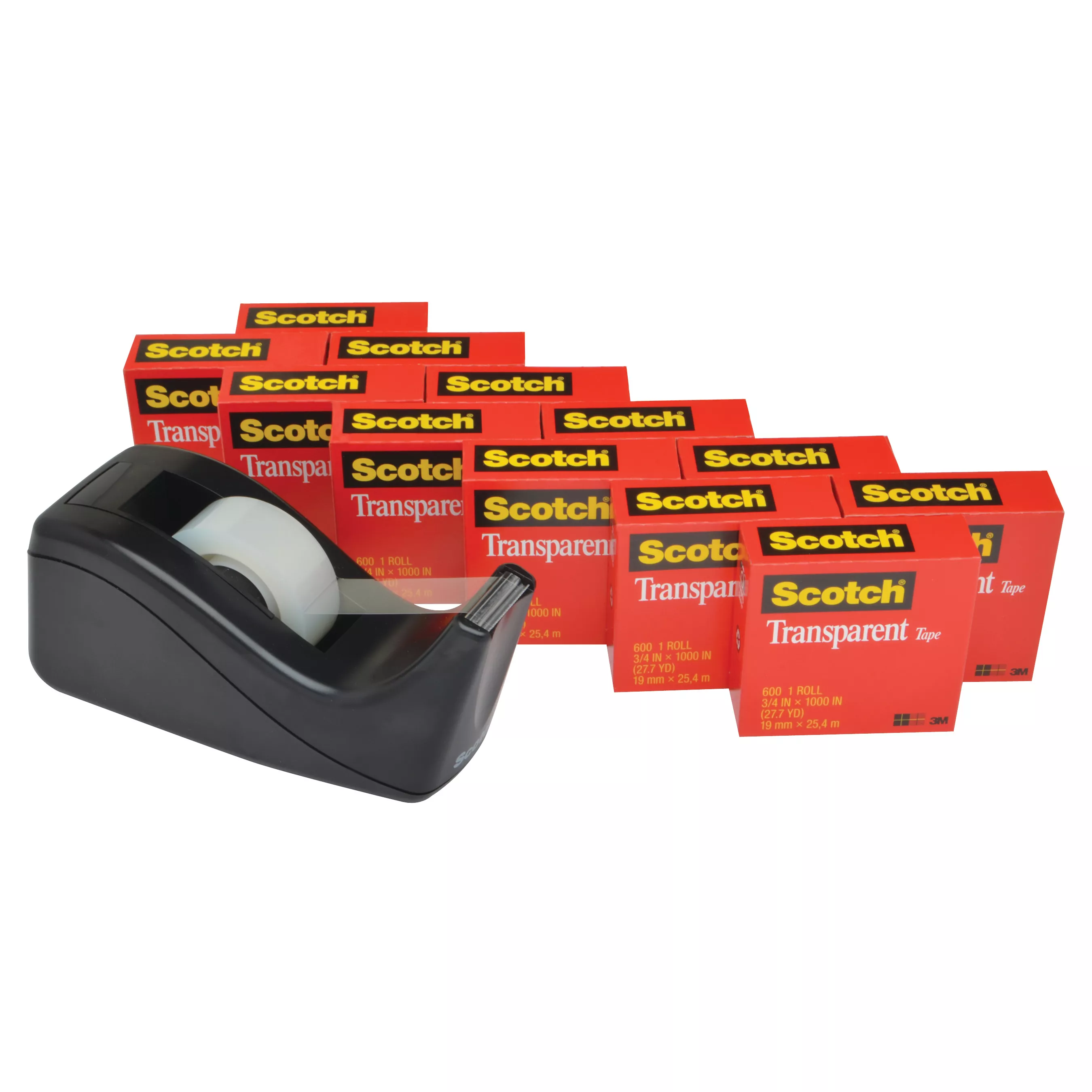 Scotch® Transparent Tape 600K-C60, 3/4 in x 1000 in