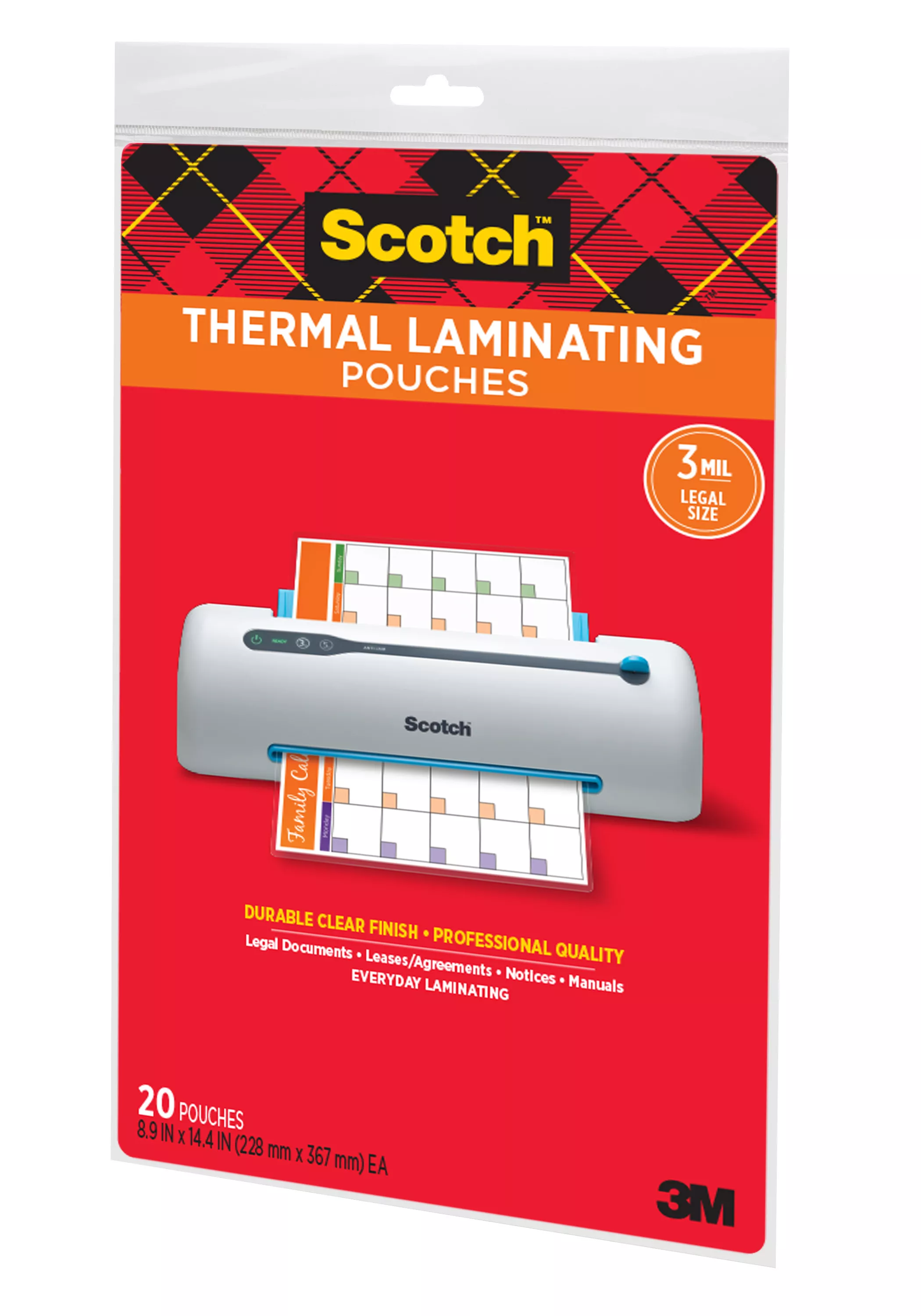 SKU 7010299661 | Scotch™ Laminating Sheets TP3855-20