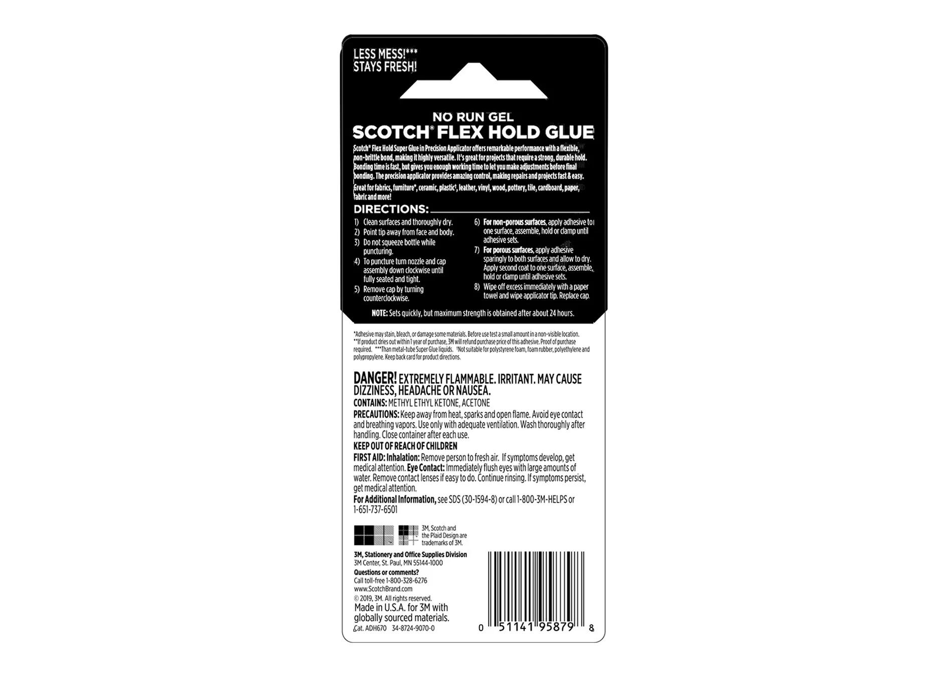 SKU 7010290878 | Scotch® Flex Hold Glue in Precision Applicator ADH670