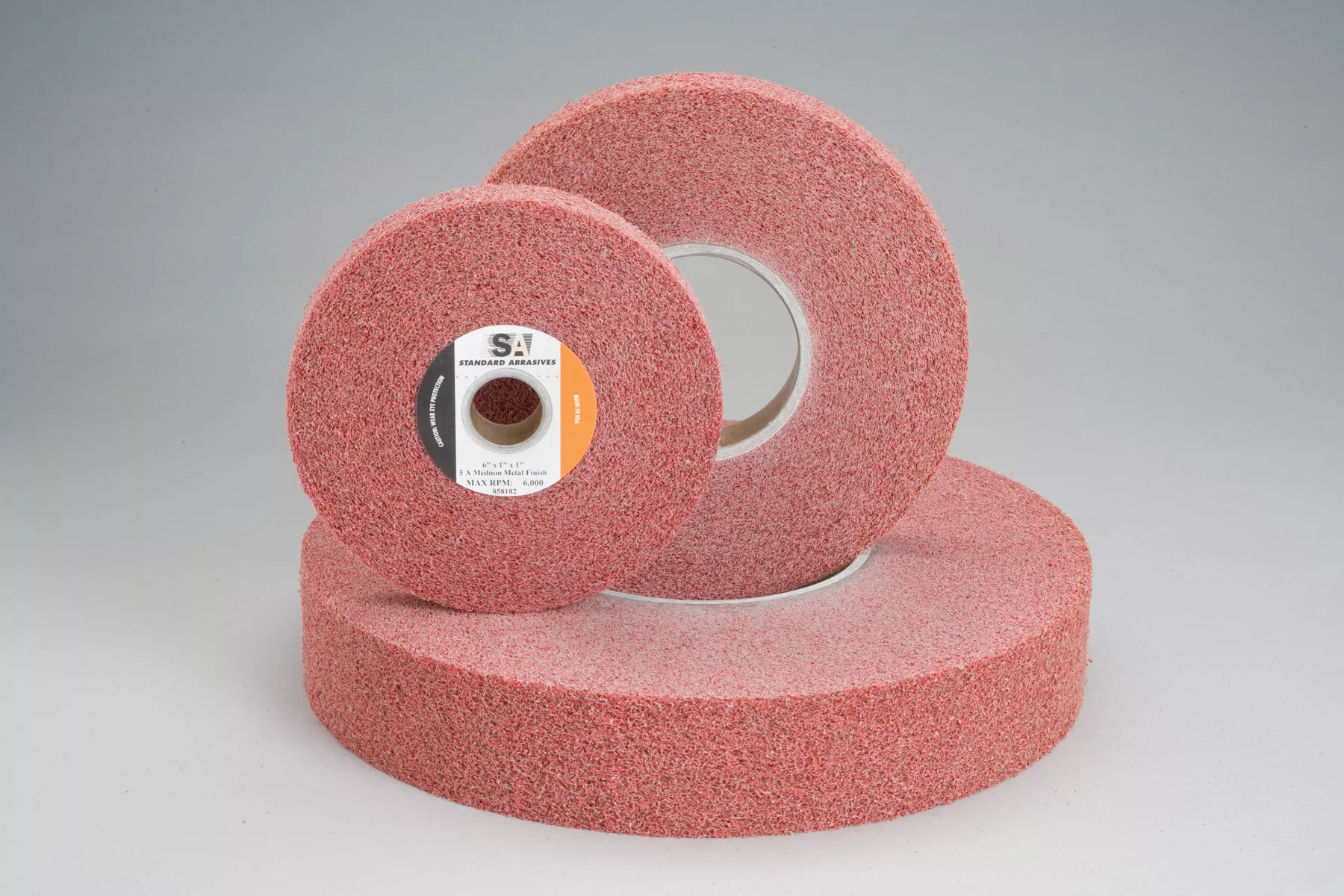 Standard Abrasives™ Metal Finishing Wheel 858482, 8 in x 2 in x 3 in 5A
MED, 2 ea/Case