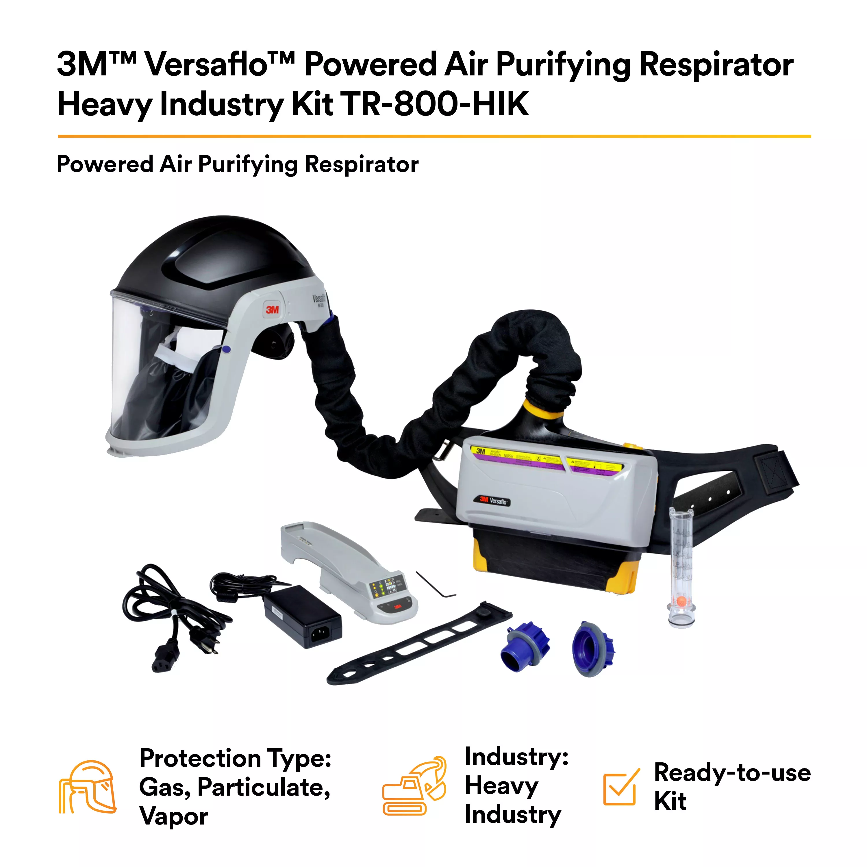 UPC 00076308942502 | 3M™ Versaflo™ Powered Air Purifying Respirator Heavy Industry Kit TR-800-HIK