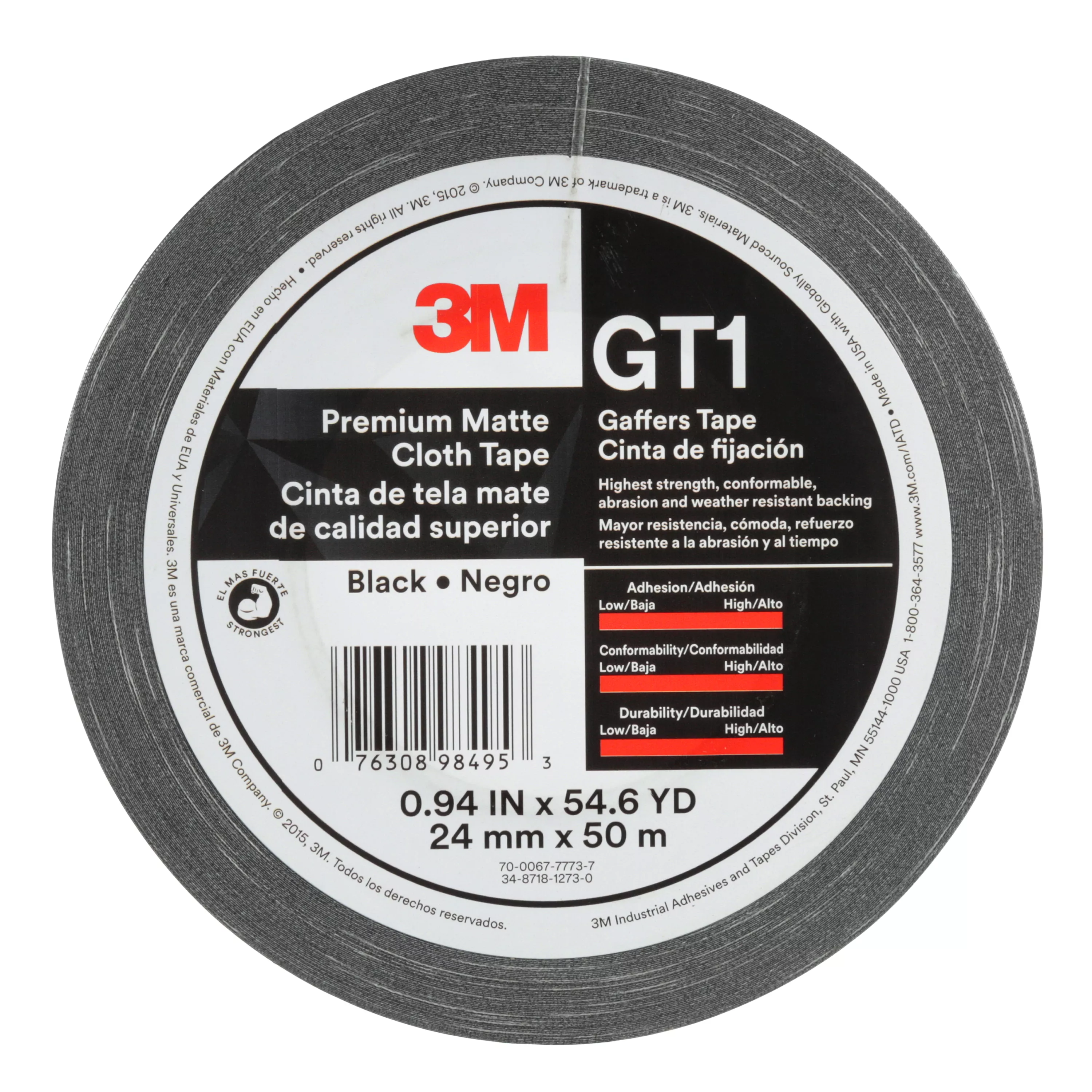 UPC 00076308984953 | 3M™ Premium Matte Cloth (Gaffers) Tape GT1