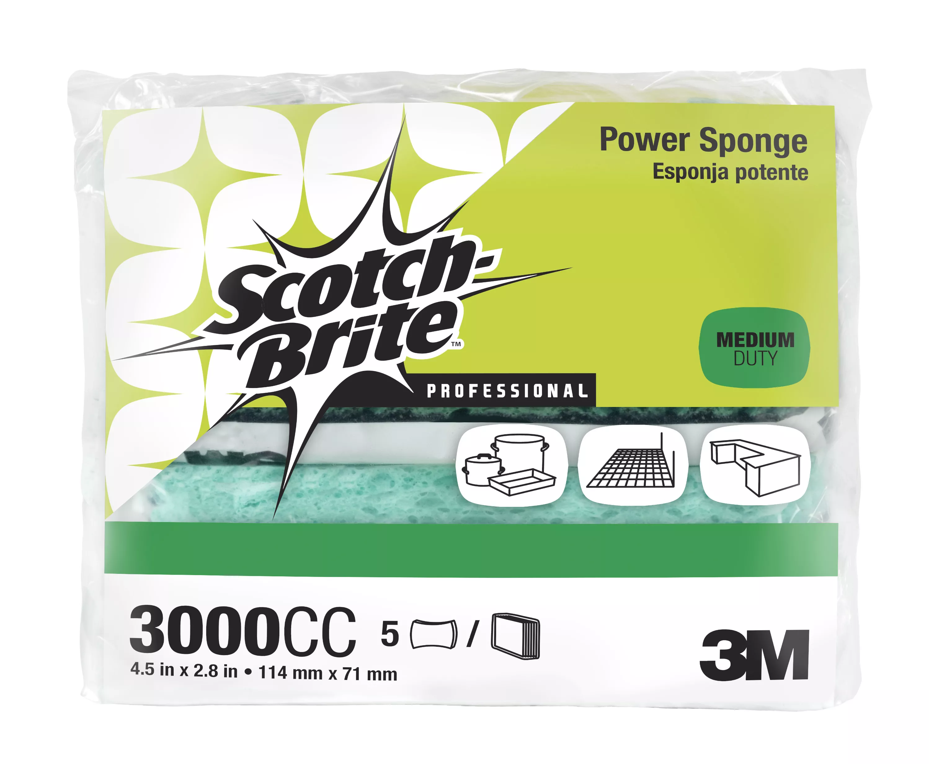 SKU 7010028986 | Scotch-Brite™ Power Sponge 3000CC