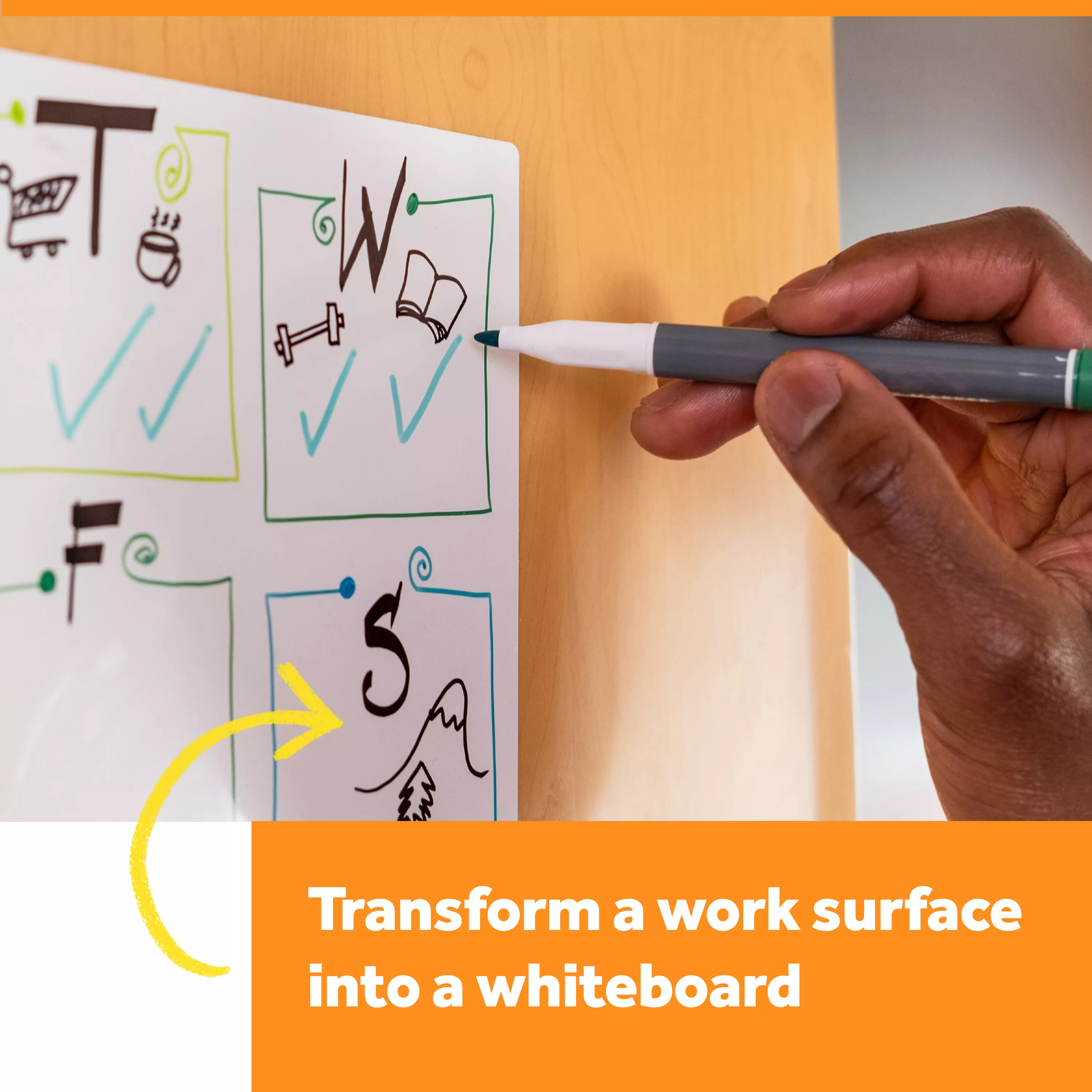 SKU 7100327906 | Post-it® Super Sticky Dry Erase Surface DEF3x2