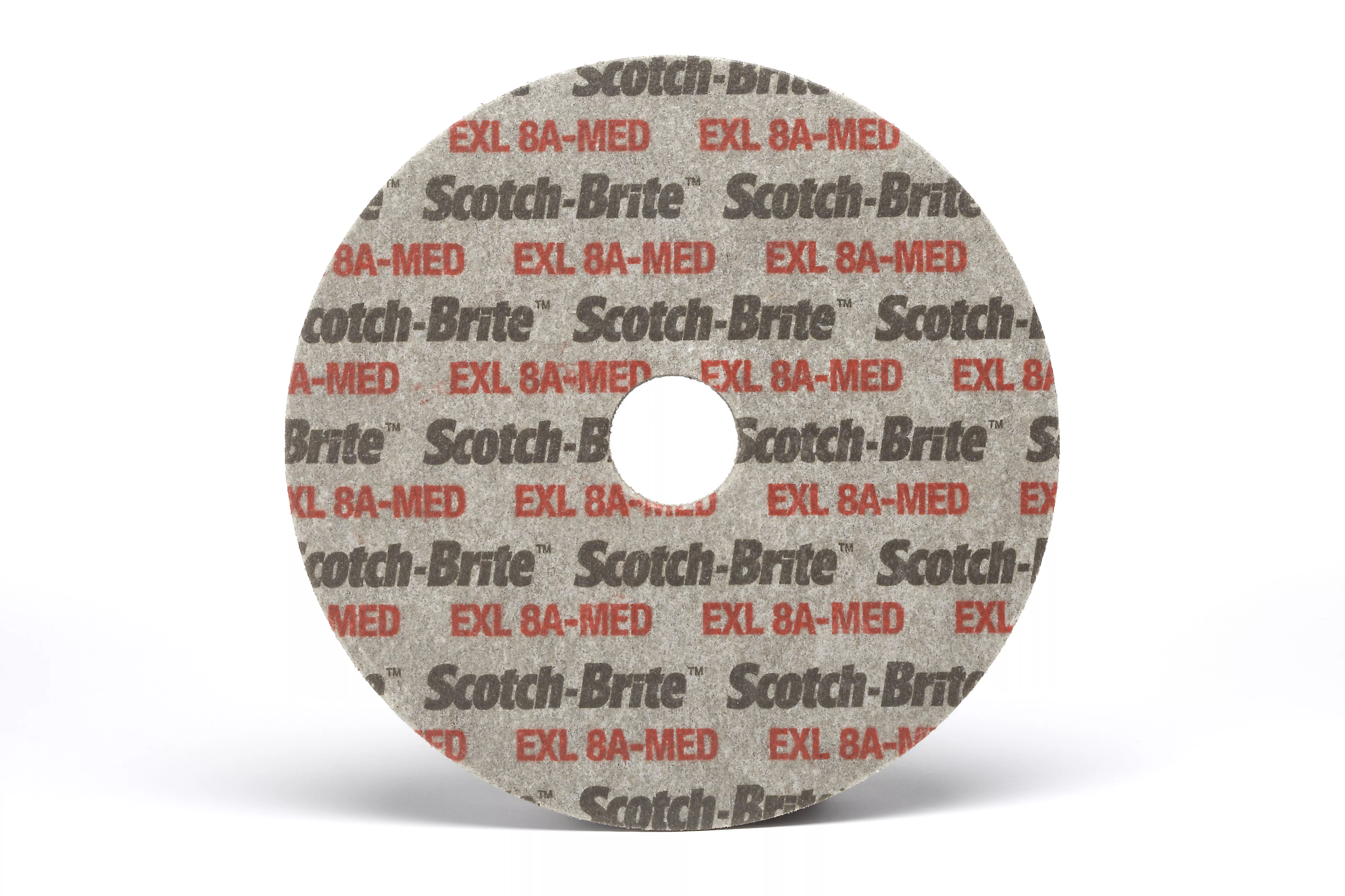 Scotch-Brite™ EXL Unitized Wheel, XL-UW, 8A Medium, 3 in x 1/2 in x 3/8 in, 20 ea/Case