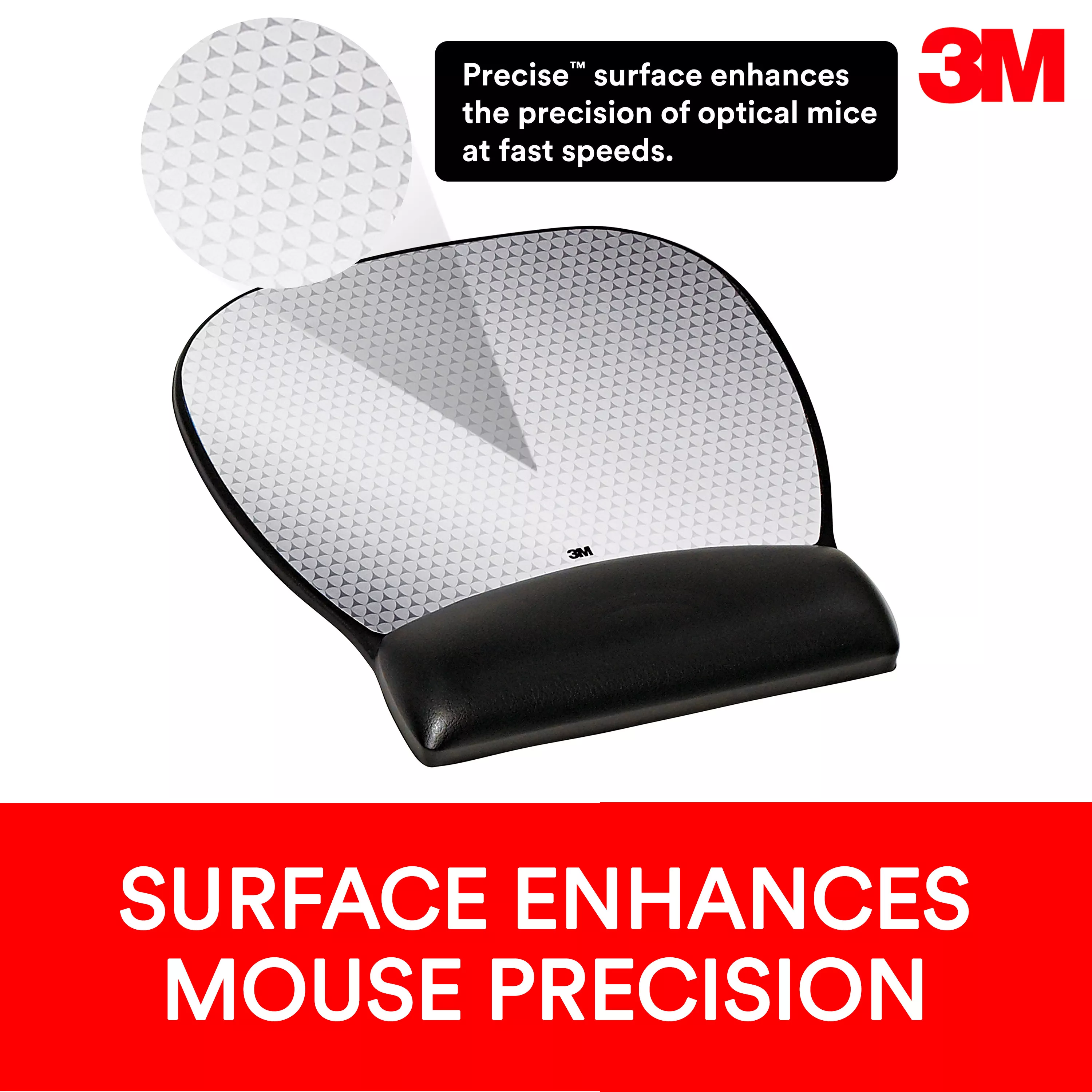 Product Number MW310LE | 3M™ Precise™ Mouse Pad with Gel Wrist Rest