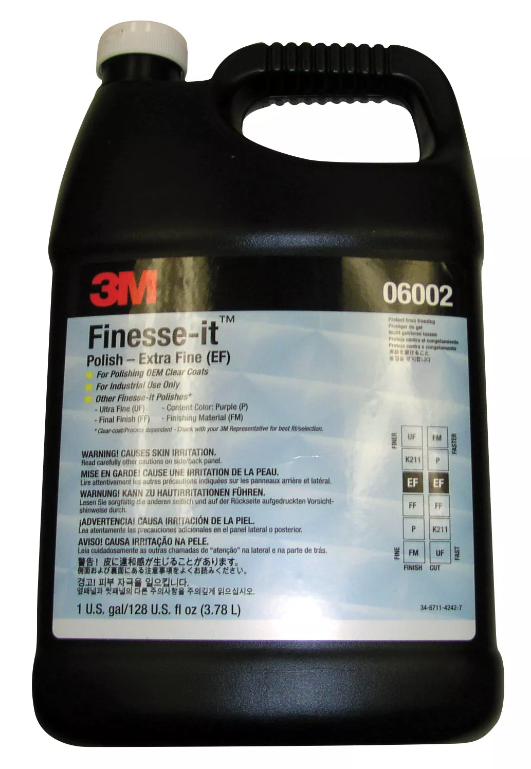 3M™ Finesse-it™ Polish Standard Series, 06002, Extra Fine (110), White,
White, 1 Gallon (3.785 Liter), White, 4 ea/Case