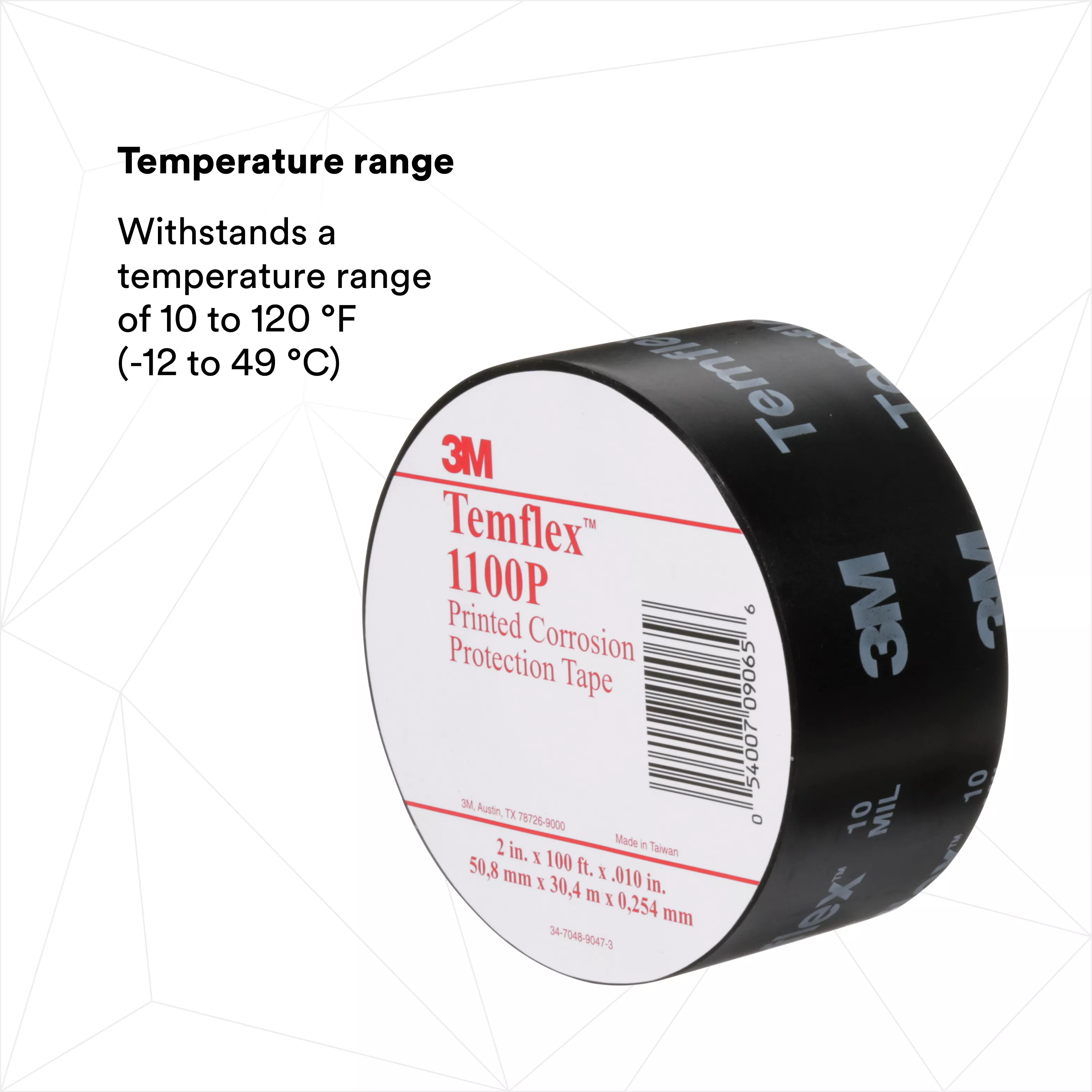 SKU 7000132166 | 3M™ Temflex™ Vinyl Corrosion Protection Tape 1100