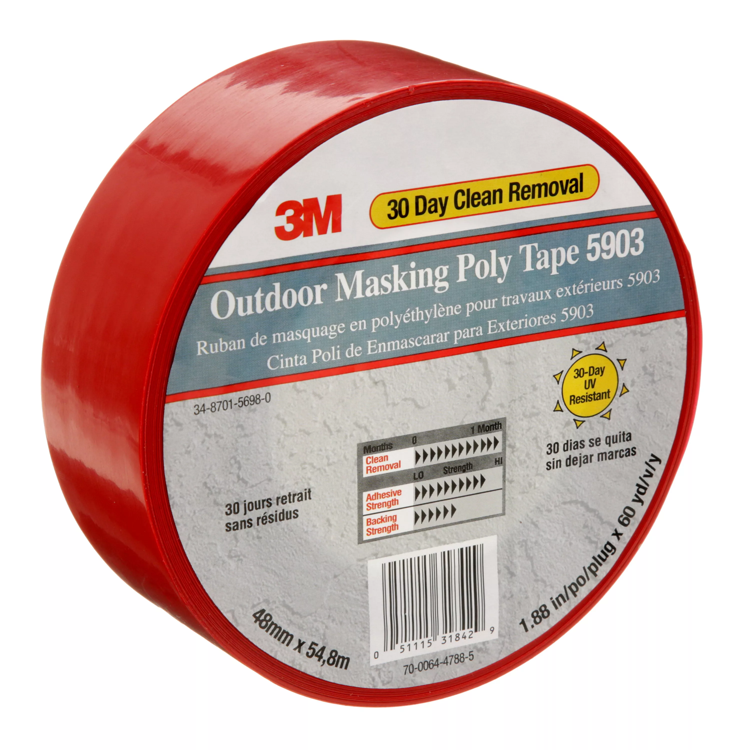 SKU 7000049309 | 3M™ Outdoor Masking Poly Tape 5903