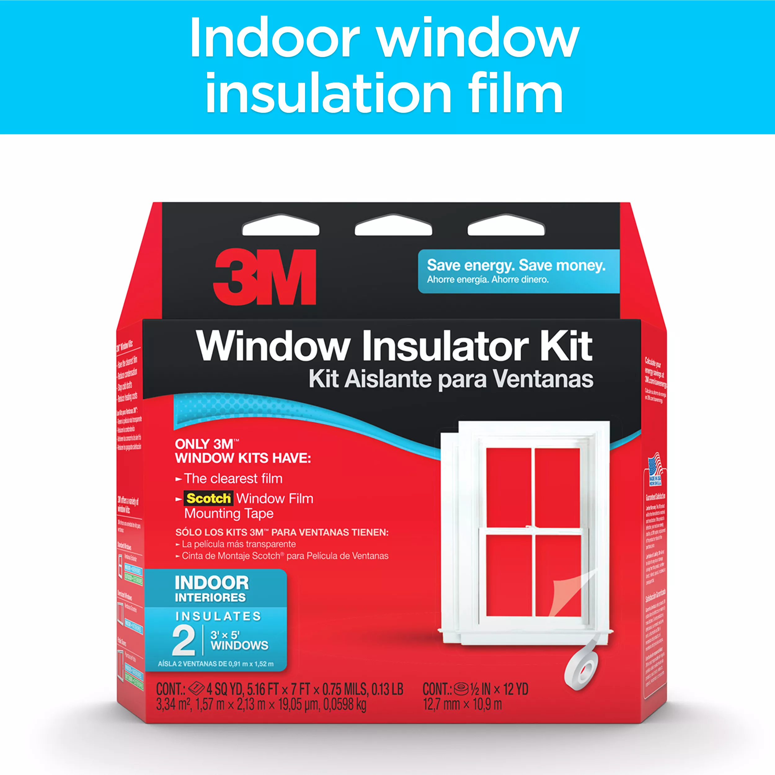 3M™ Indoor Window Insulator Kit - Double Pack 2120-EP, 62 in x 84 in