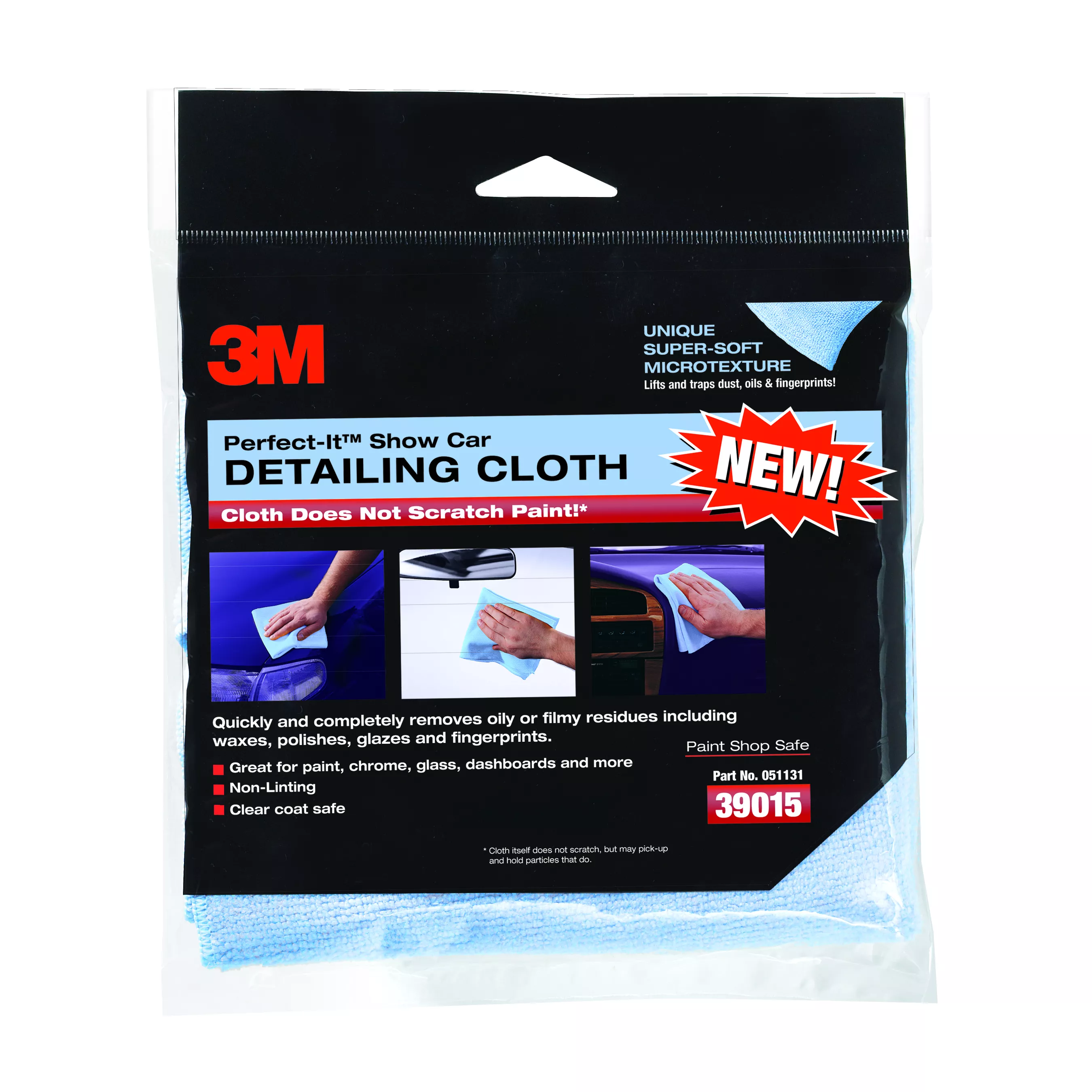 3M™ Perfect-It® III Auto Detailing Cloth 06020, Blue, 6/6, 6 pack