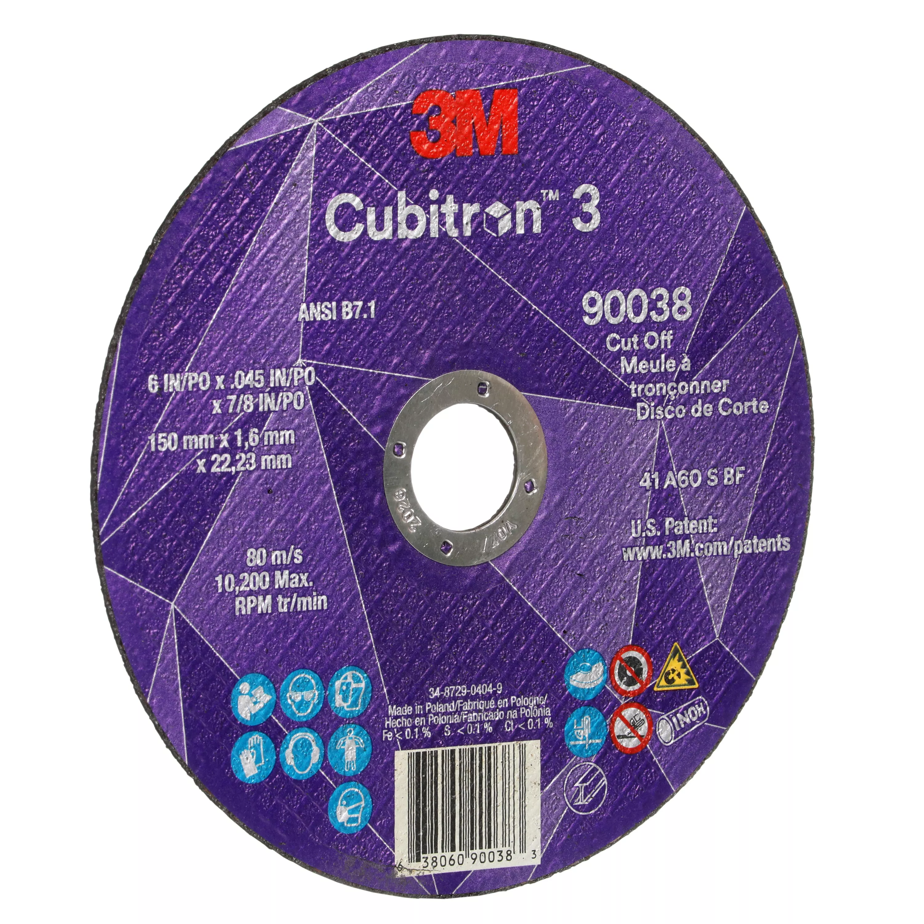 UPC 00638060900383 | 3M™ Cubitron™ 3 Cut-Off Wheel