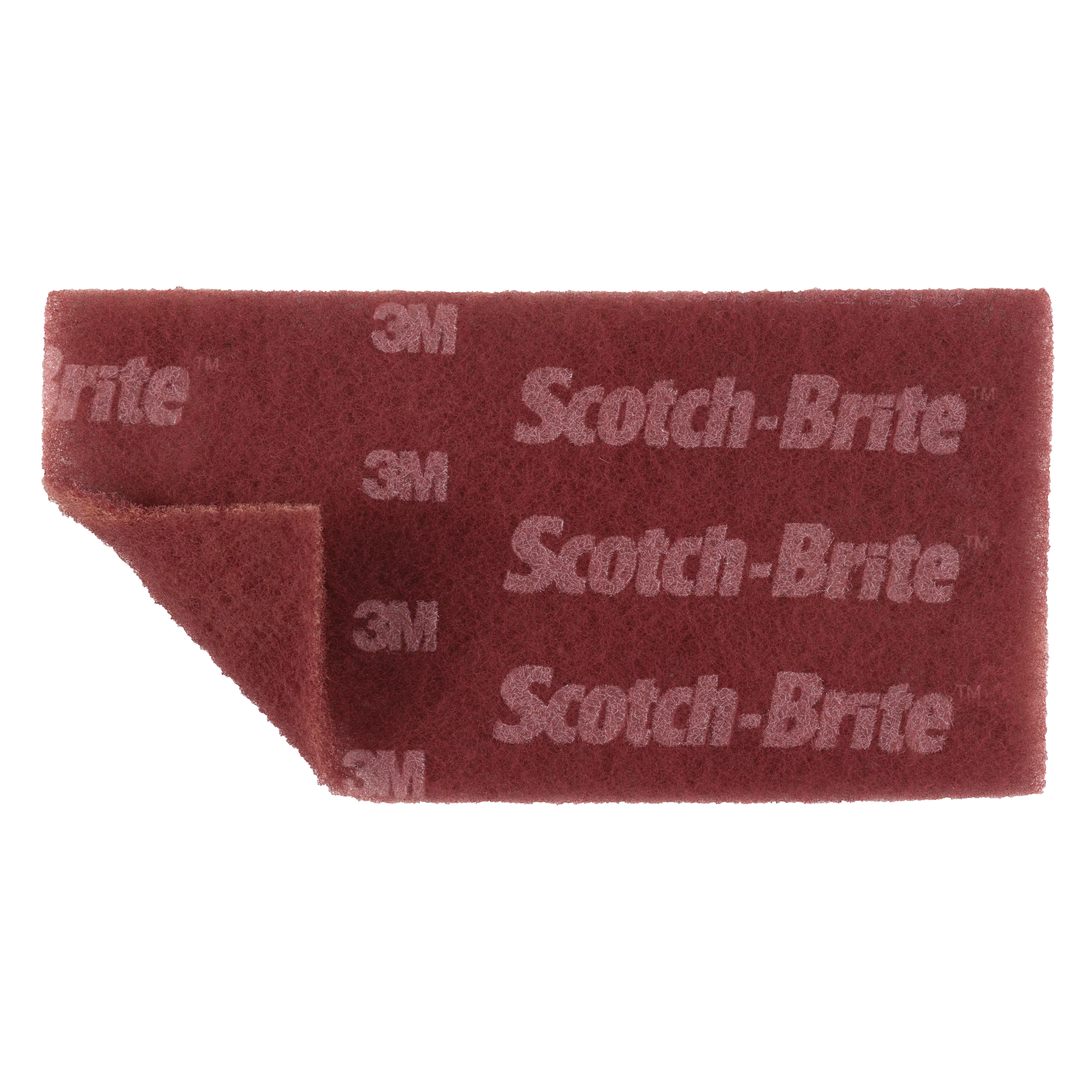 Scotch-Brite™ Durable Flex Hand Pad, MX-HP, A/O Very Fine, Maroon, 4-1/2 in x 9 in, 25/Carton, 100 ea/Case