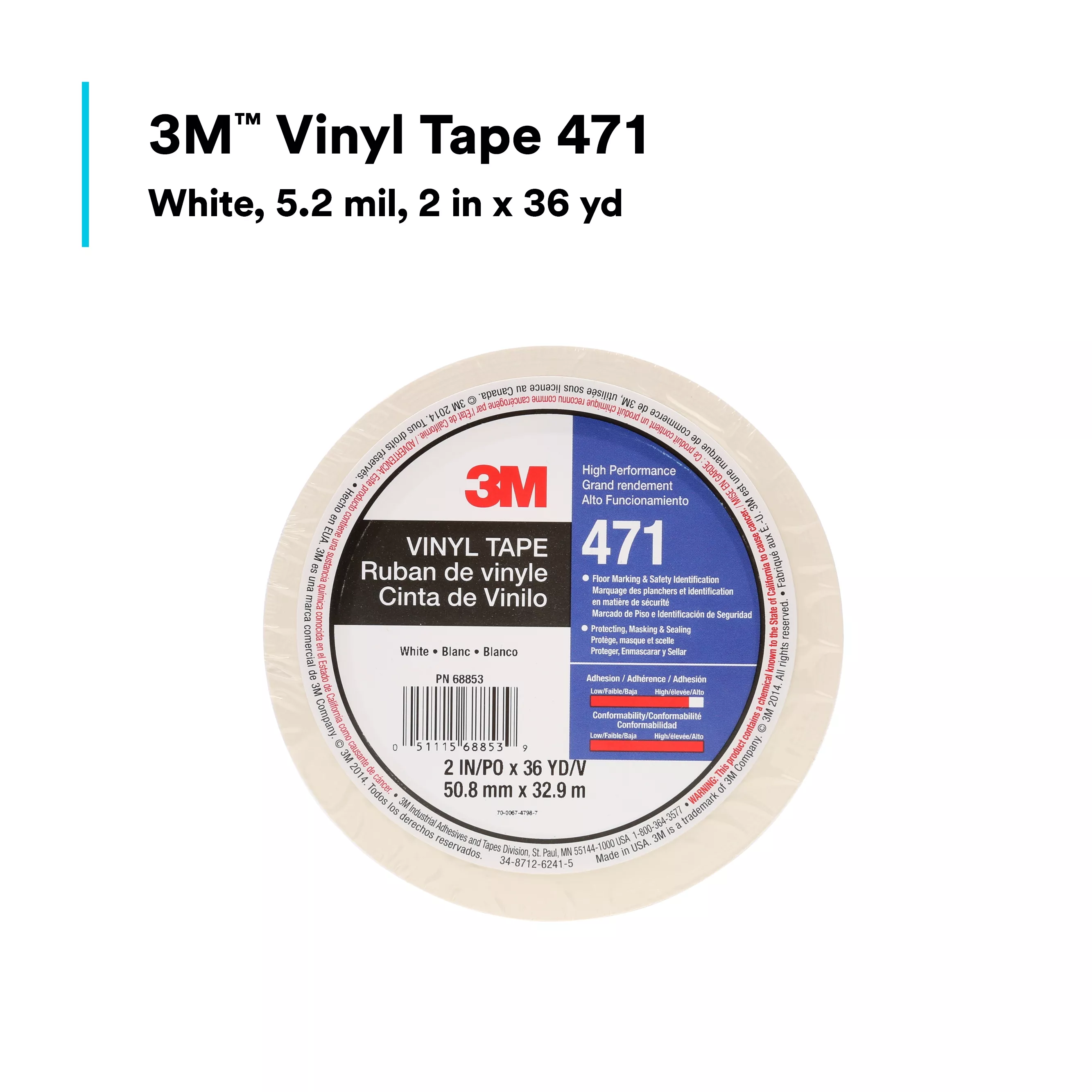 Product Number 471 | 3M™ Vinyl Tape 471