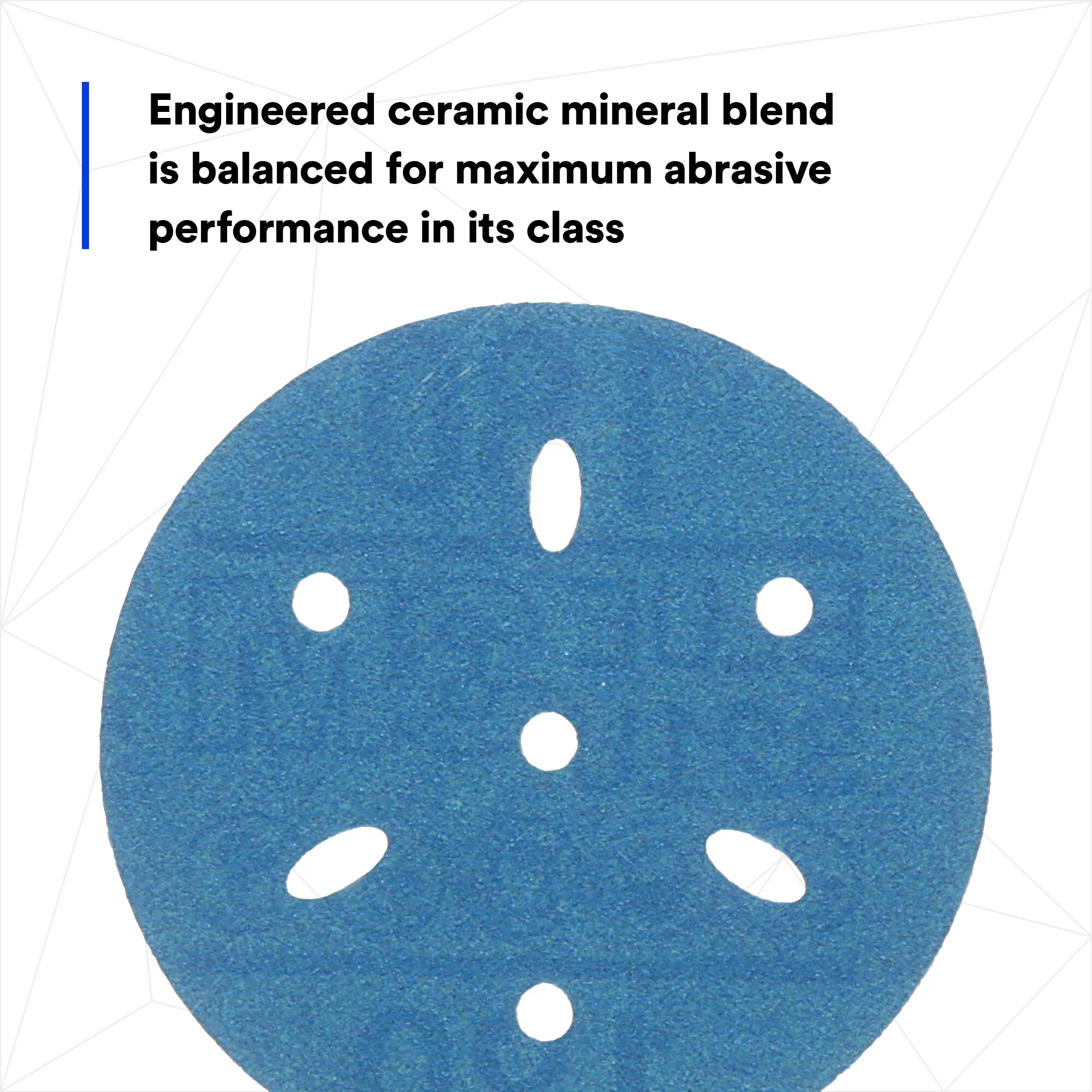 SKU 7100091344 | 3M™ Hookit™ Blue Abrasive Disc Multi-hole